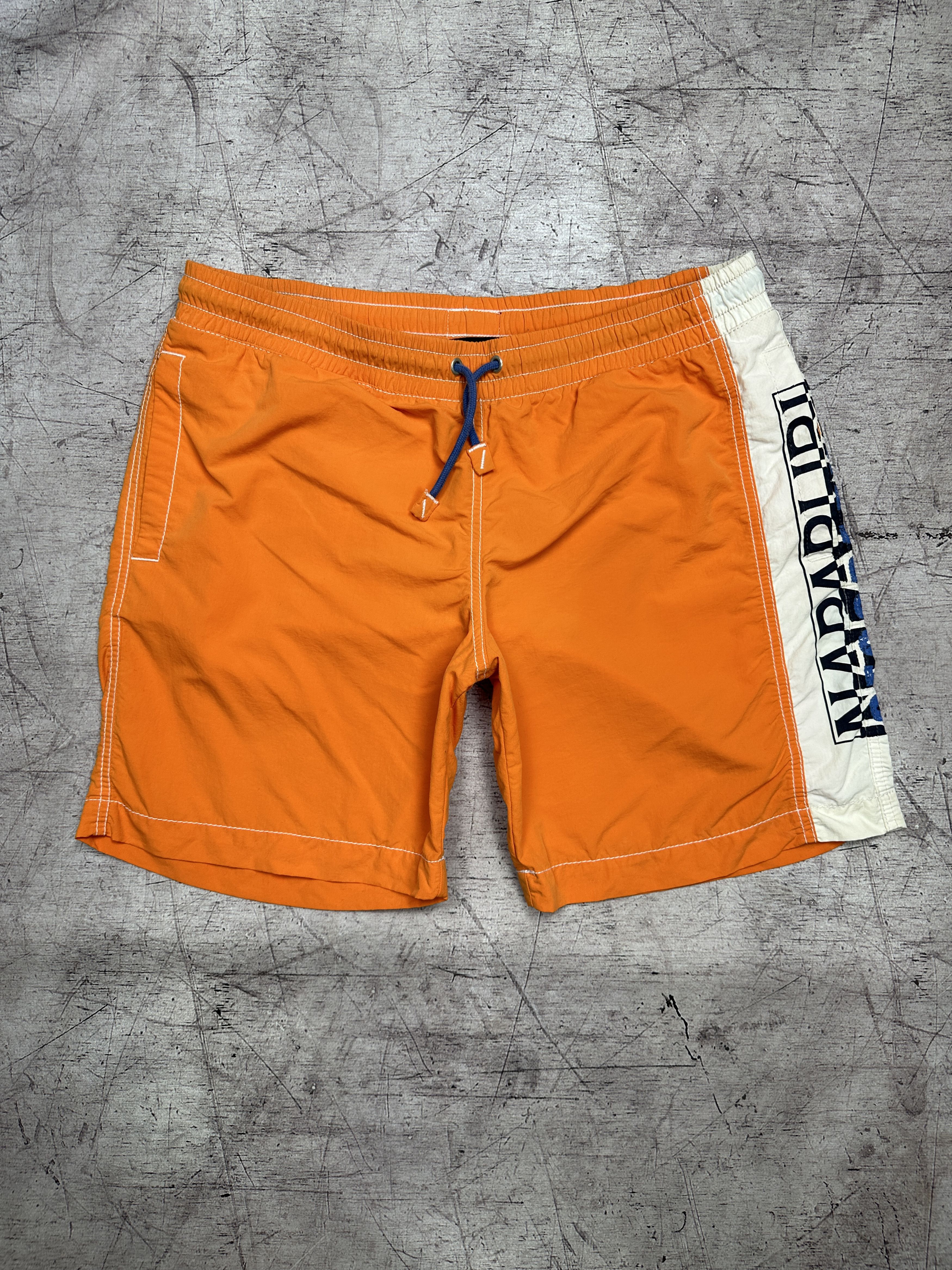 Napapijri Napapijri Vintage Mens Nylon Big Logo Swimming Shorts Size US 34 / EU 50 - 1 Thumbnail