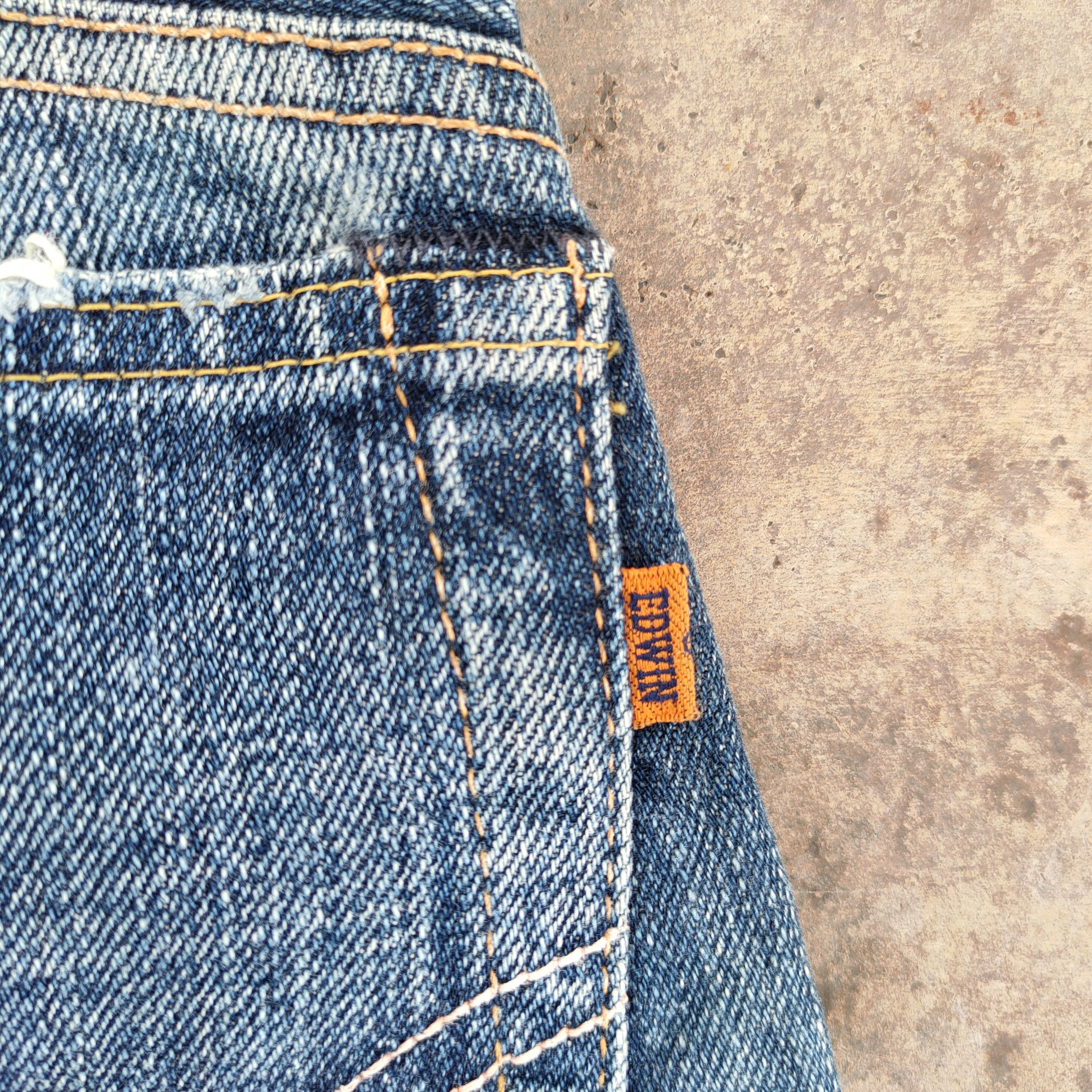Edwin W31 VINTAGE EDWIN ORANGE TAG FADED DISTRESSED JEANS PANTS Size US 31 - 14 Thumbnail