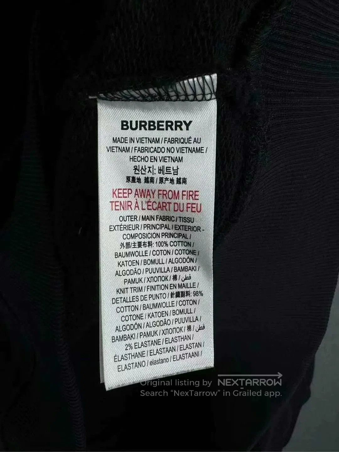 Burberry burberry logo knit sweatshirt in black. Size US L / EU 52-54 / 3 - 4 Thumbnail