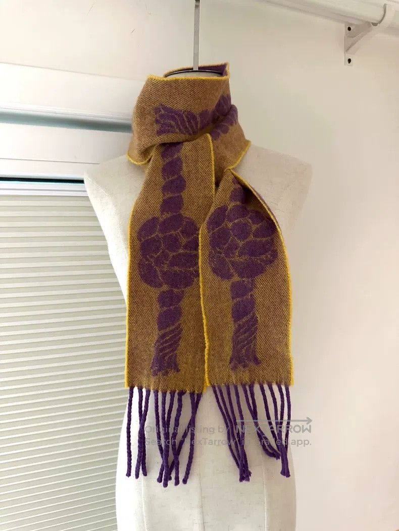 Vivienne Westwood Vivienne Westwood Classic twisted cable wool scarf Size ONE SIZE - 1 Thumbnail