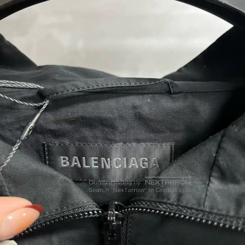 Balenciaga Balenciaga Black Logo Lettering Printed Zipper Jacket Size US XS / EU 42 / 0 - 2 Thumbnail