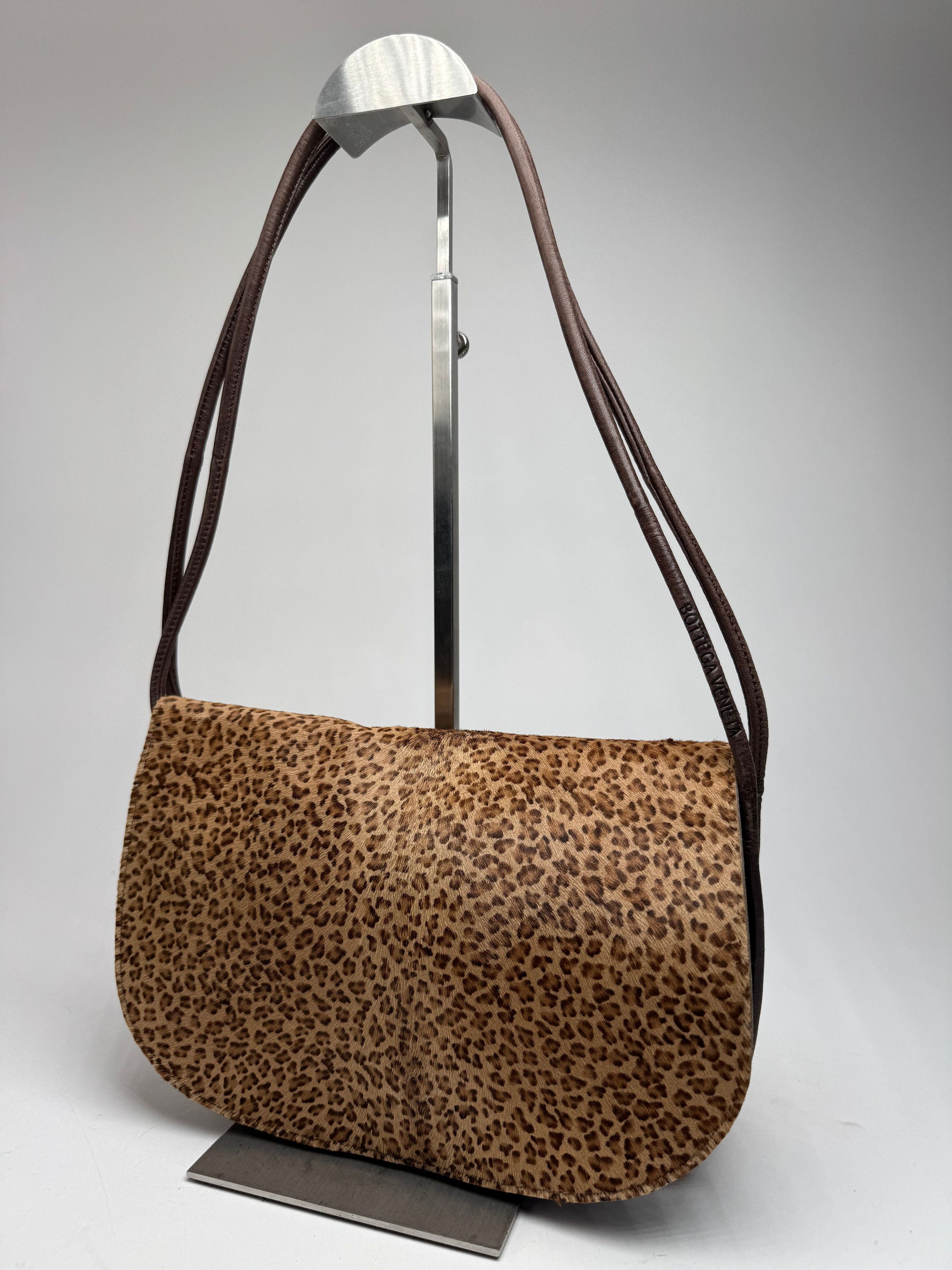 Bottega Veneta Vintage Fur Leather Bag Leopard Brown Size ONE SIZE - 1 Thumbnail
