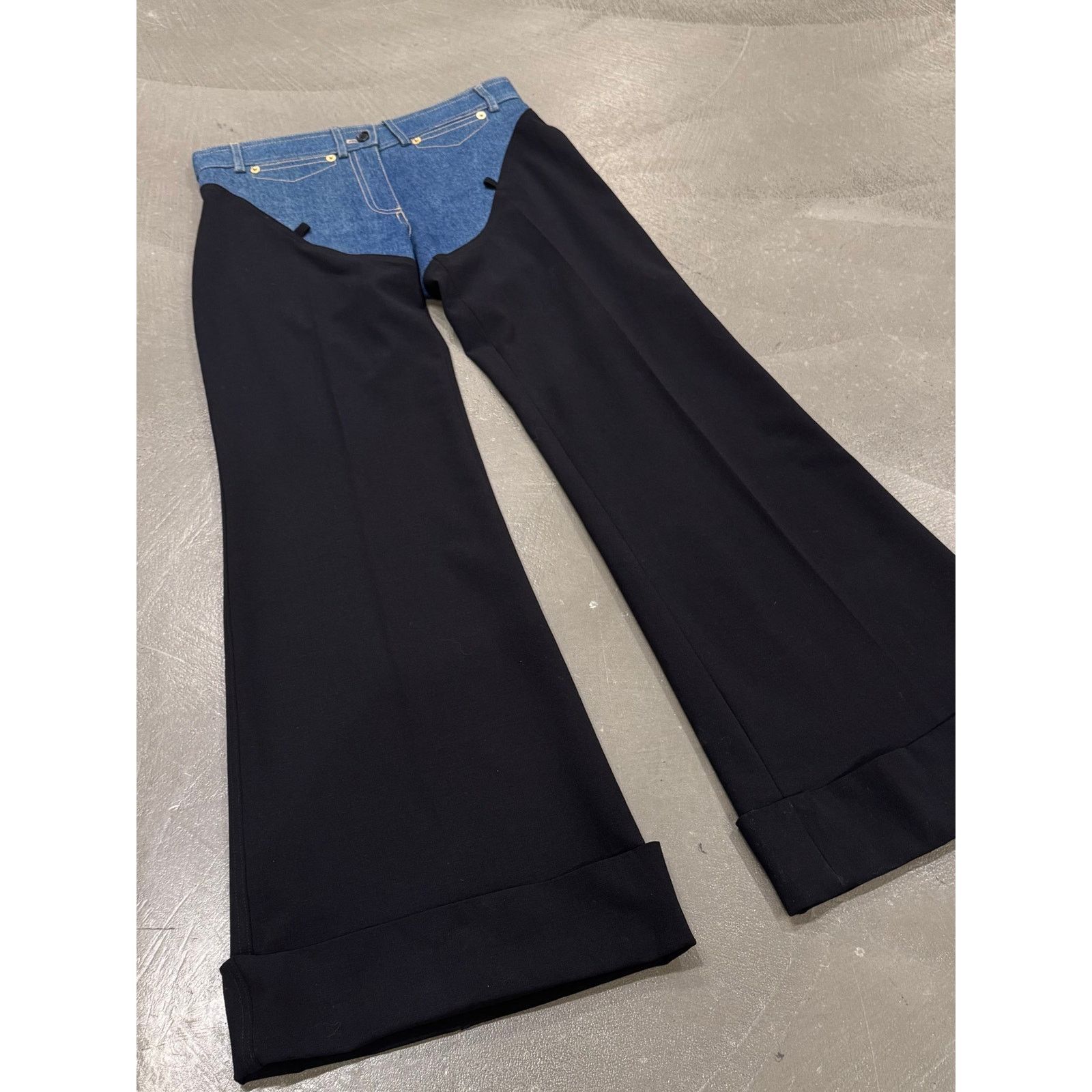 Dolce & Gabbana S/S2001 Dolce & Gabbana western hybrid wool/denim pants Size 26" / US 2 / IT 38 - 3 Thumbnail