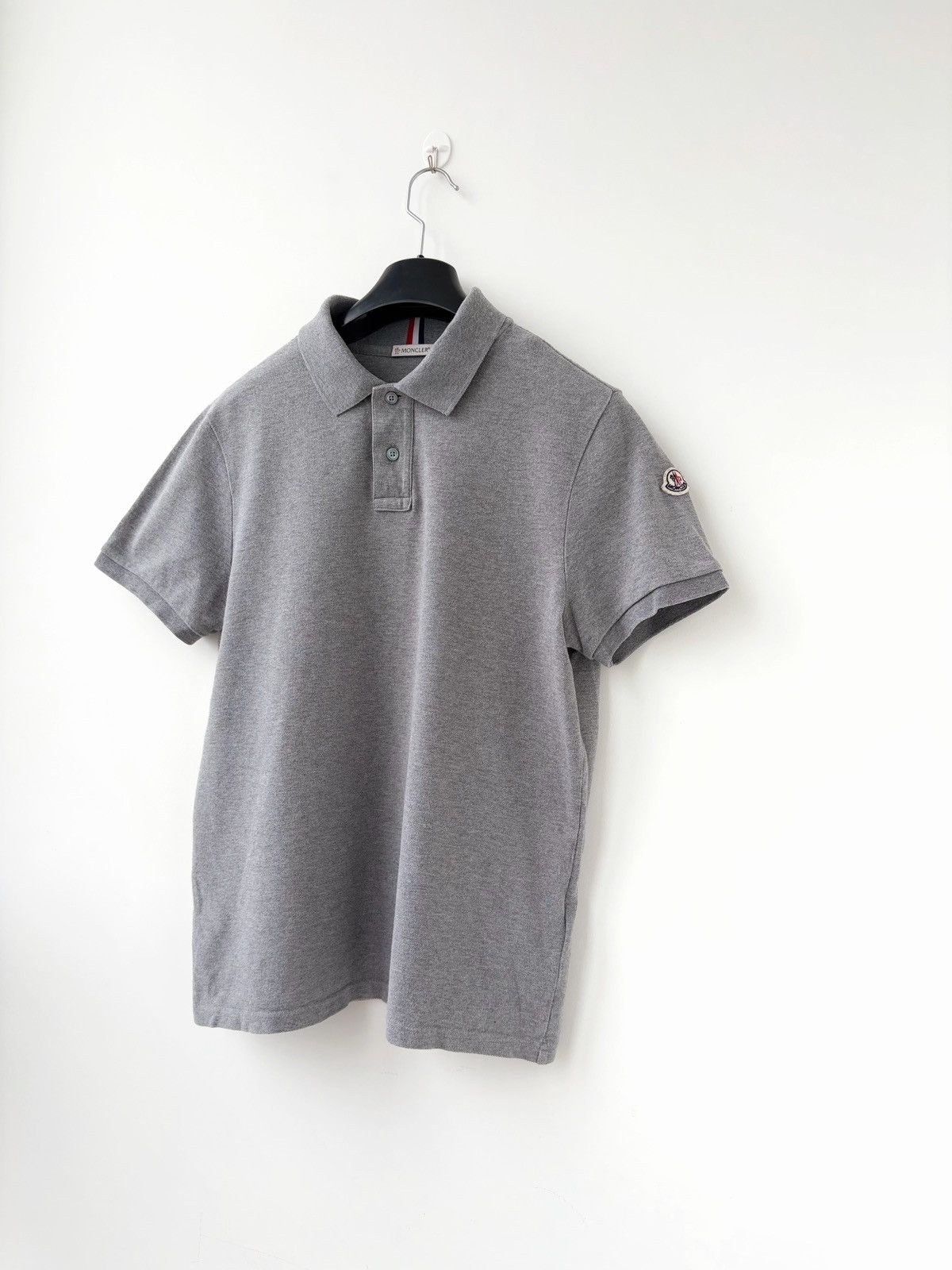 Moncler Moncler Maglia Polo Manica Corta Grey Polo Shirt Men’s SZ M Size US M / EU 48-50 / 2 - 2 Thumbnail
