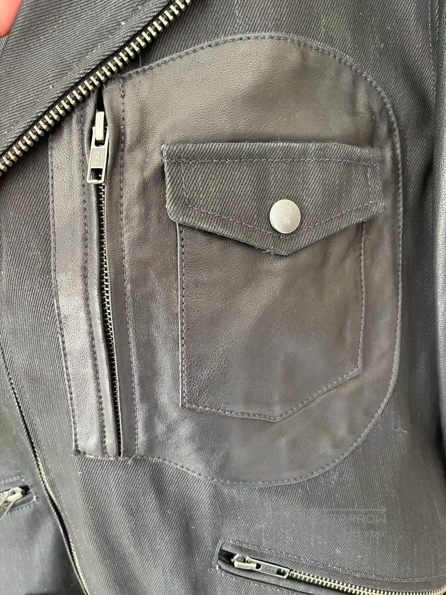 Vintage Vintage J24 Sheepskin Denim Leather Jacket. Size US M / EU 48-50 / 2 - 4 Thumbnail