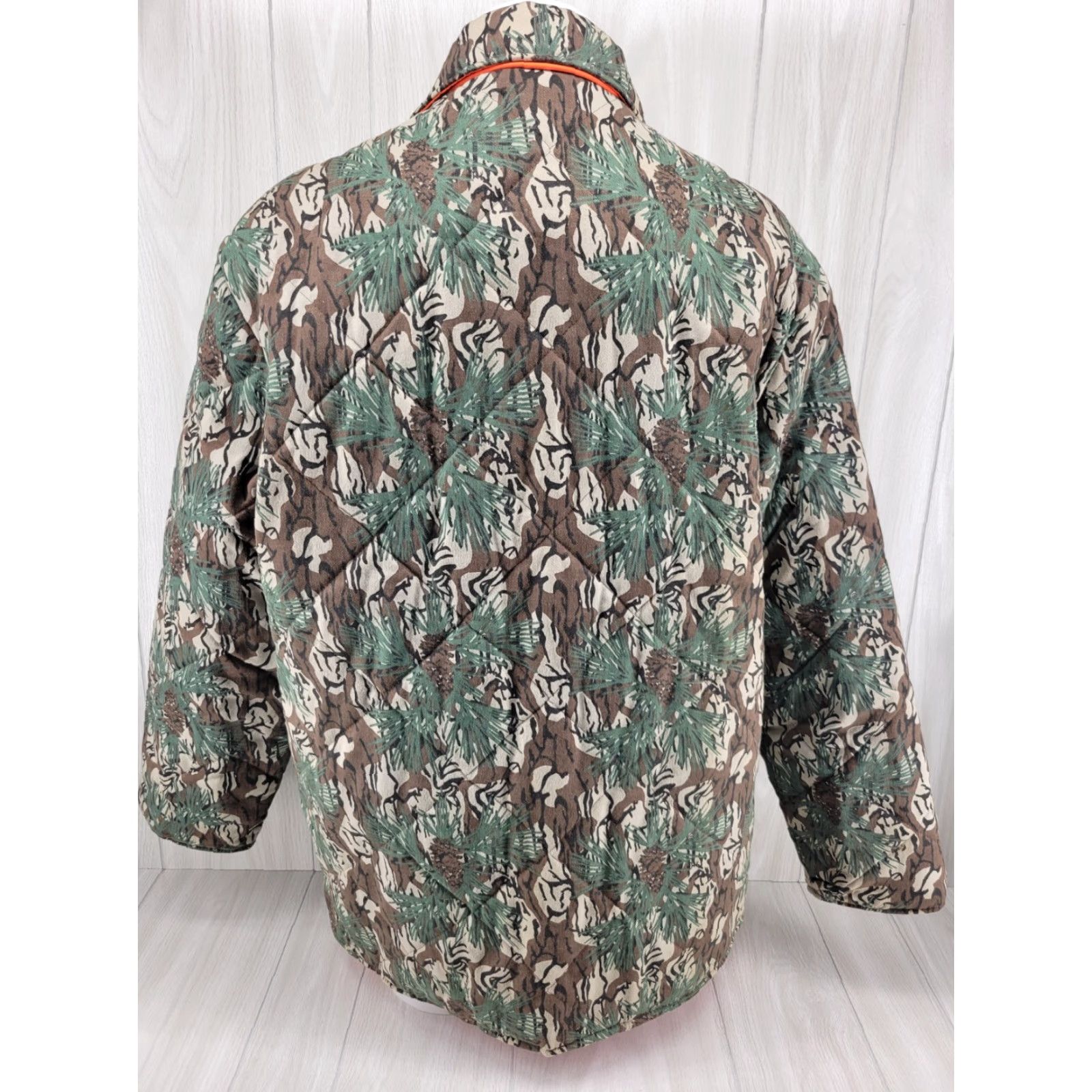 Vintage VINTAGE Pine Woods Natural Camo Blaze Orange Jacket USA Size XL Men Parka jacket Size US XL / EU 56 / 4 - 6 Thumbnail