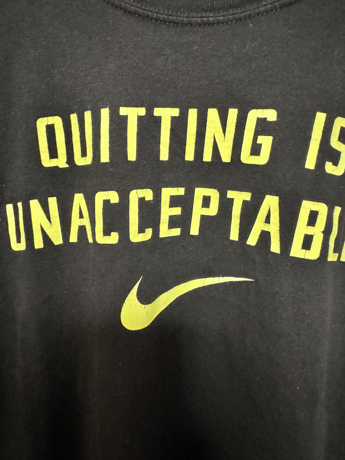 Nike × Vintage Nike Quitting Is Unacceptable Tee Size US L / EU 52-54 / 3 - 2 Thumbnail