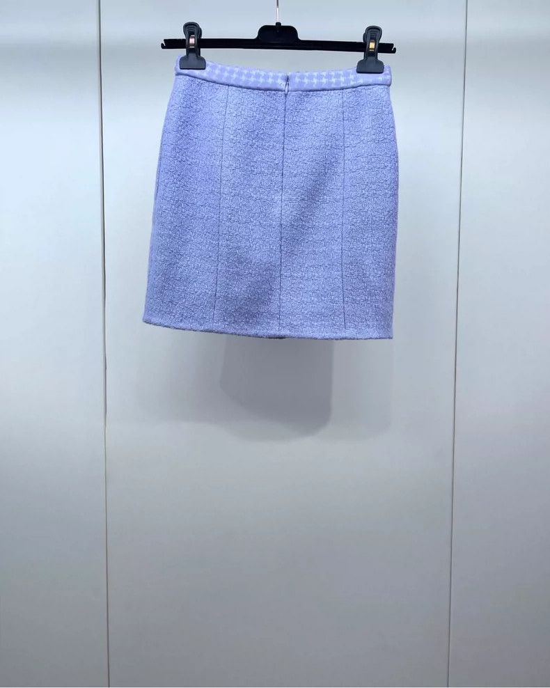 Chanel Chanel 24A purple tweed skirt 2504-Nextarrow Size 42" / US 20 - 2 Thumbnail