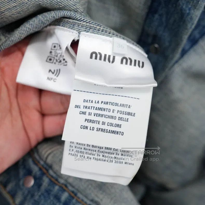 Miu Miu Miu Miu 36 Lace petal collar denim jacket Size S / US 4 / IT 40 - 5 Thumbnail