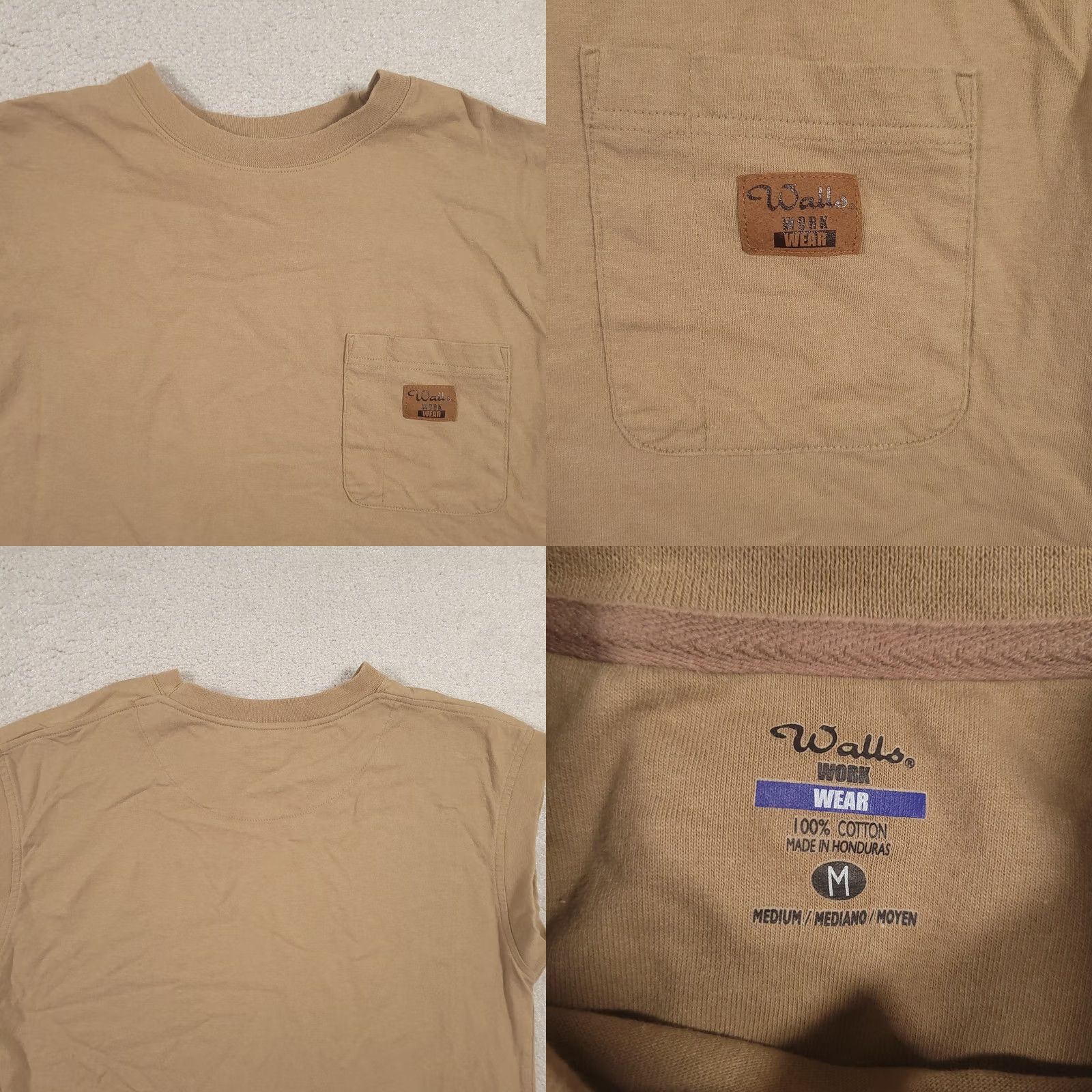 Walls VINTAGE Walls Work Wear Pocket Tee Shirt Sleeveless Medium Brown Mens Size US M / EU 48-50 / 2 - 8 Thumbnail