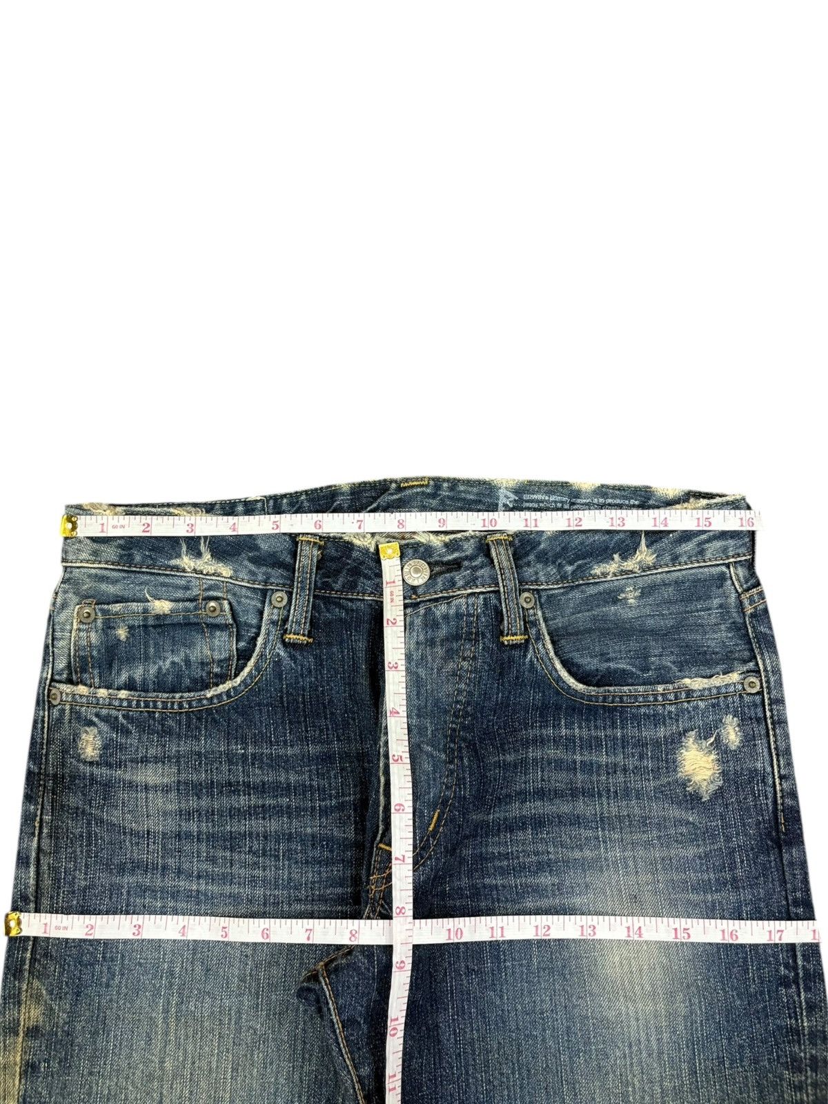Edwin Vintage Edwin 511R Rusty Wash Distressed Flare Jeans Size US 32 / EU 48 - 6 Thumbnail