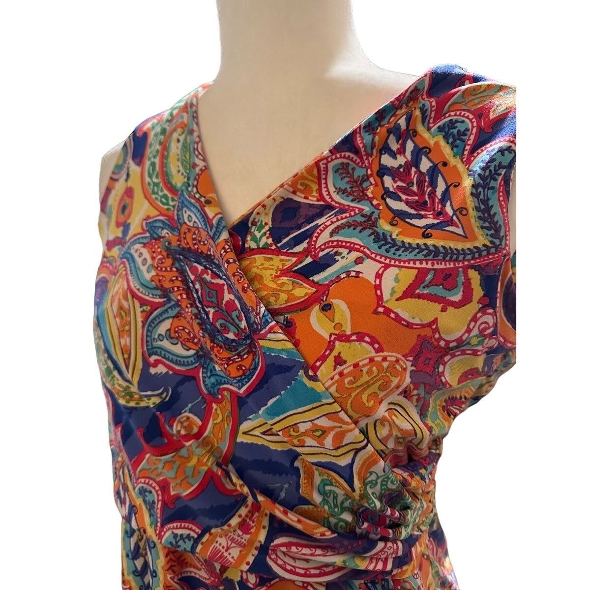 Lauren Ralph Lauren Lauren Ralph Lauren Faux Wrap Paisley Dress Size Medium Size M / US 6-8 / IT 42-44 - 3 Thumbnail