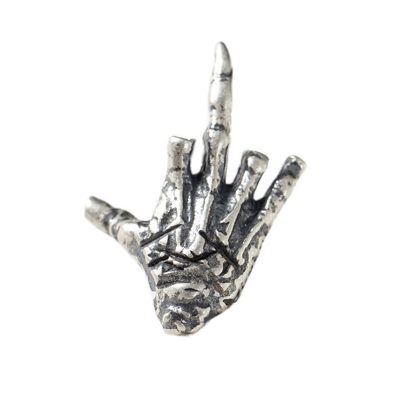 Jewelry Demon Skull Matchless Earrings One Pairs Chrome Jewelry Size ONE SIZE - 5 Thumbnail