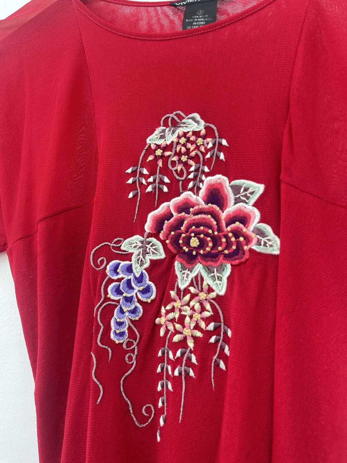 Vivienne Tam Archive Vintage Mesh Floral Top Size XS / US 0-2 / IT 36-38 - 3 Thumbnail