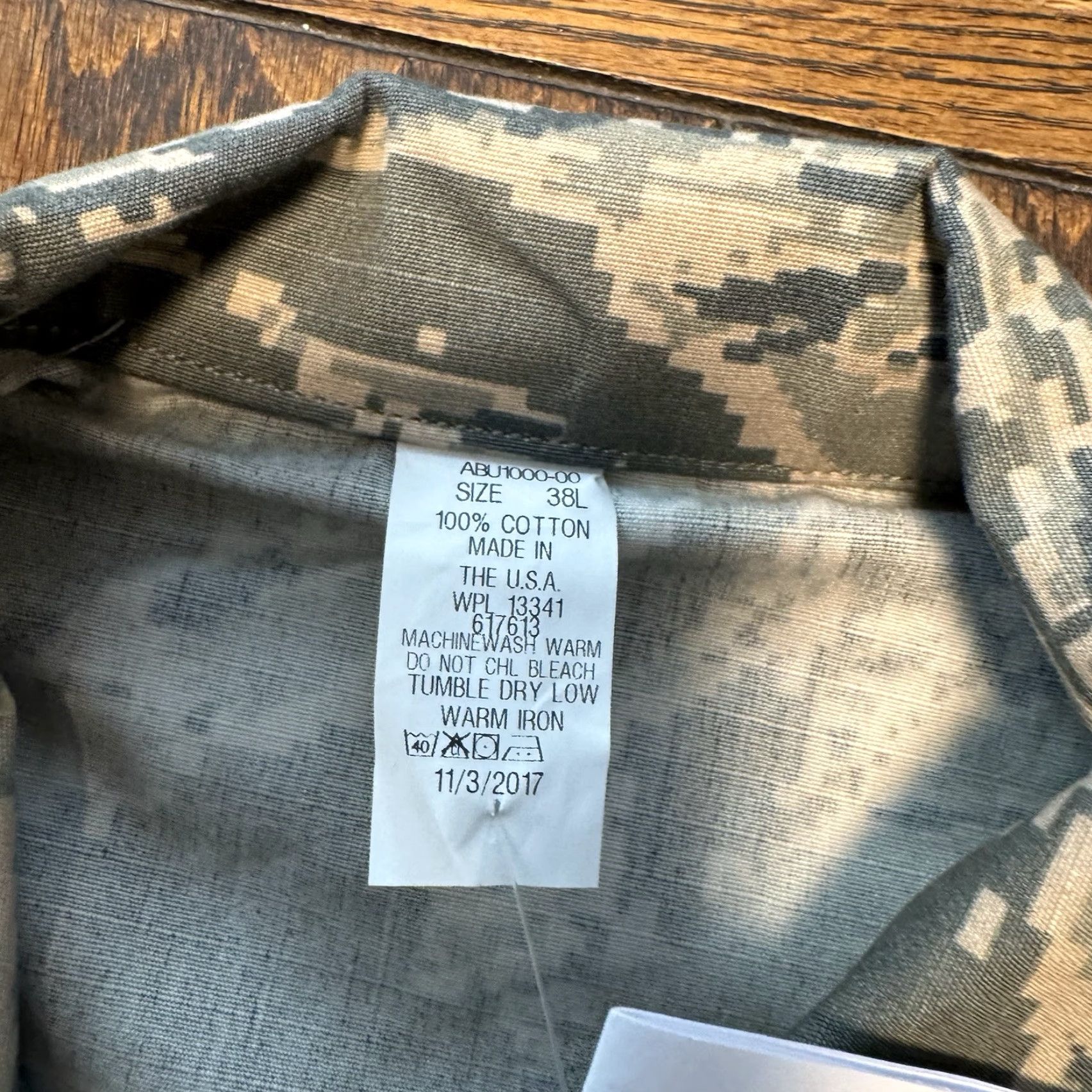 Vintage Lion Military ABU1000 Jacket 38 Long Men Button-Up Camouflage Military Theme 31" Long by 21" Across Chest Boys? Size US XXS / EU 40 - 3 Thumbnail