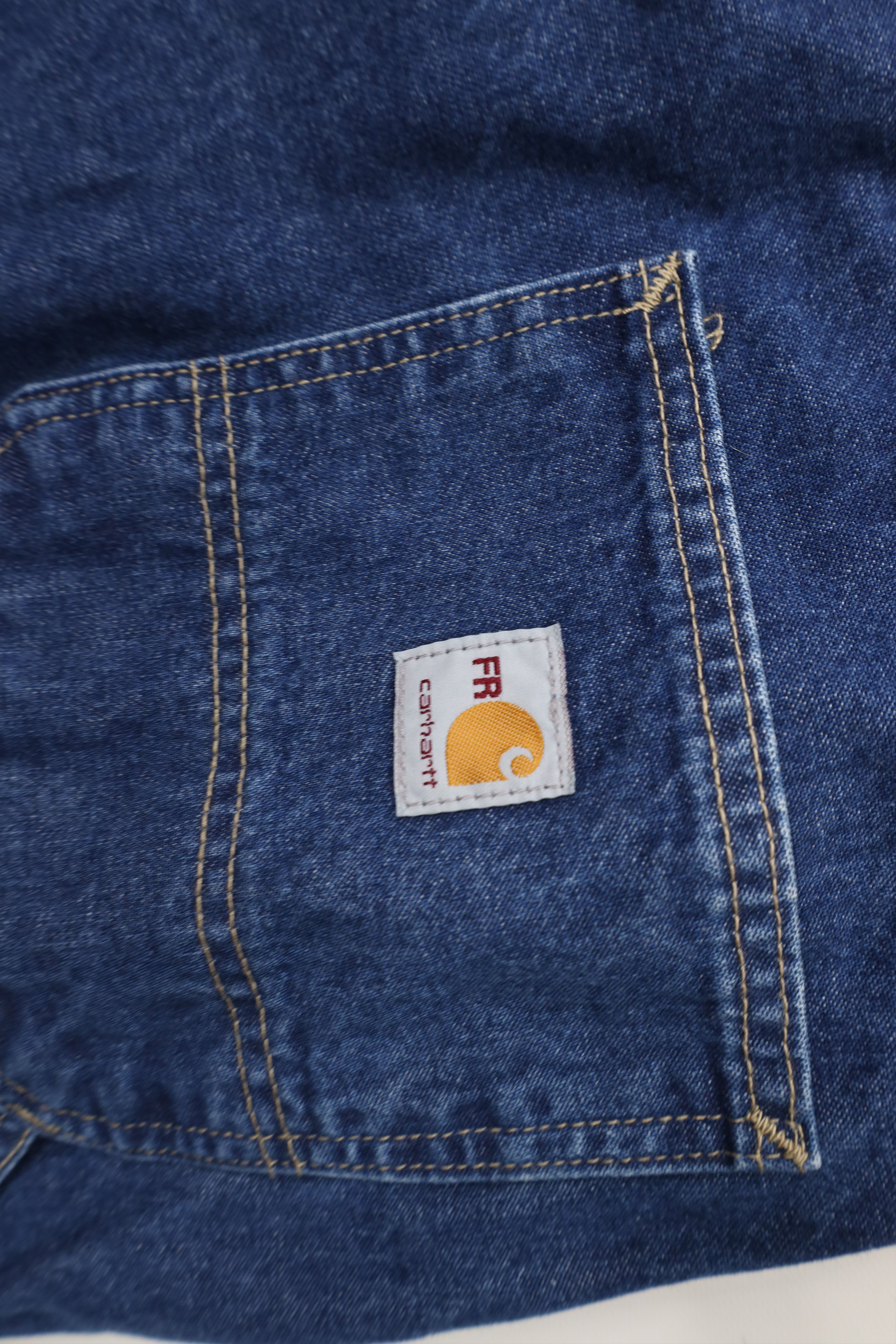 Carhartt Vintage Y2K Carhartt FR Resistant Wide Leg Dungaree Jeans Size 38" / US 16 / IT 52 - 14 Thumbnail