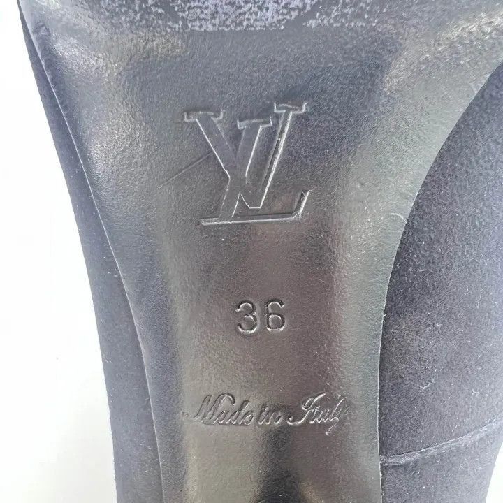 Louis Vuitton Louis Vuitton Black Leather High Heel Sandals -2508 Size US 6 / IT 36 - 5 Thumbnail