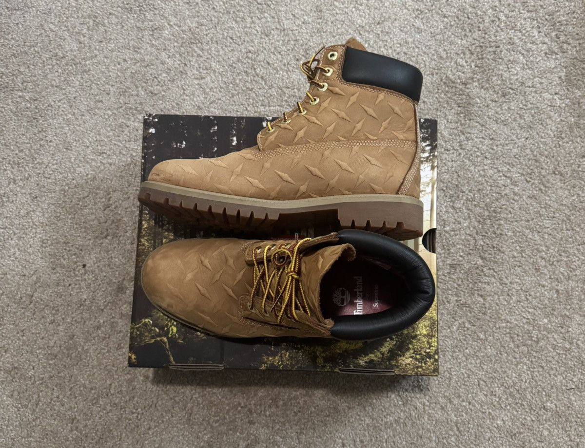 Supreme Supreme “Diamond Plate” Timberland Boots Size US 10 / EU 43 - 3 Thumbnail