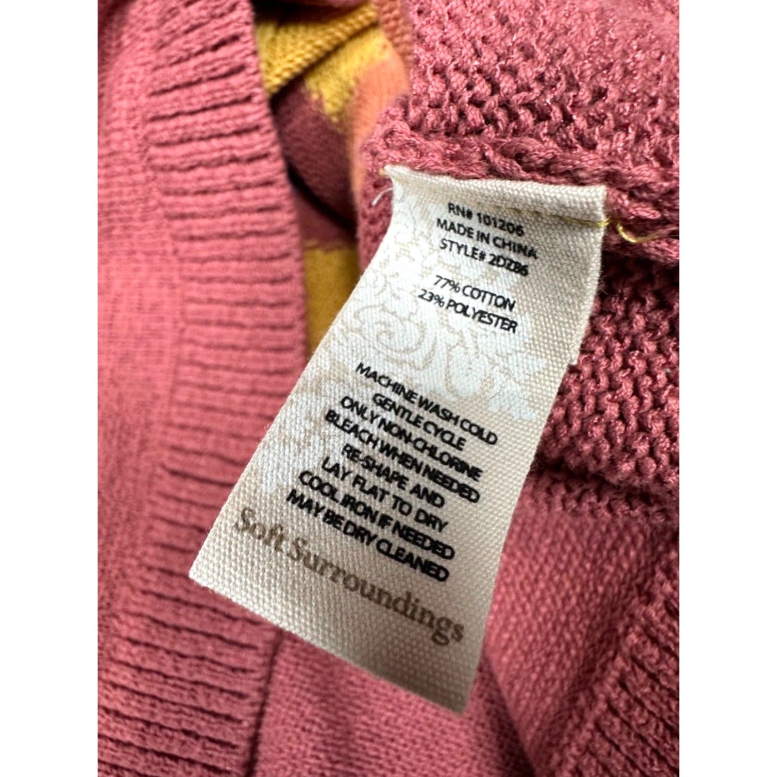Soft Surroundings Soft Surroundings Cardigan Sweater Hooded L Multicolor Cotton Blend Abstract Print Women L Size L / US 10 / IT 46 - 7 Thumbnail