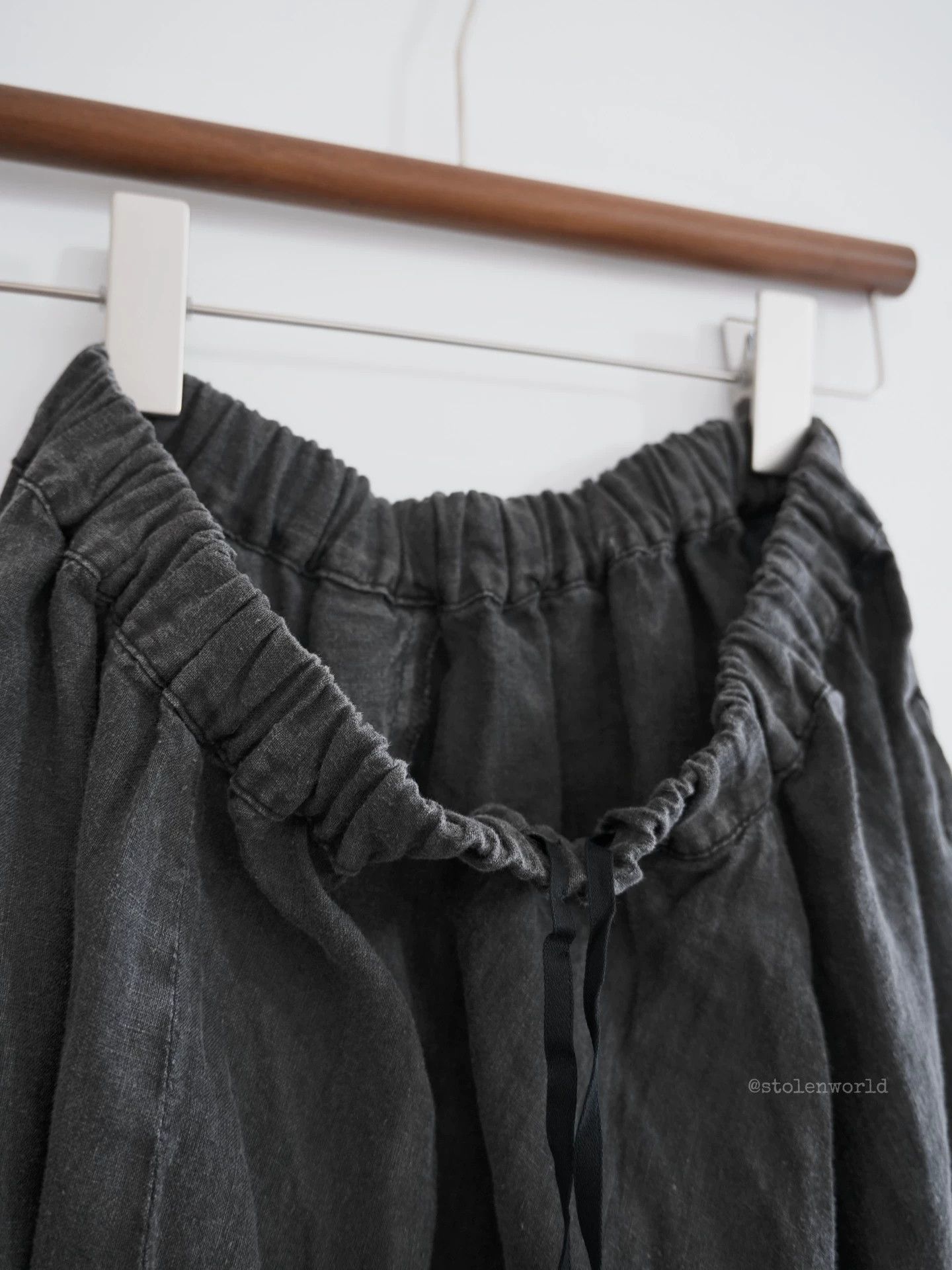 Y's Y's Mud-Dyed Linen Gray Skirt Women's Size 2 Size 26" / US 2 / IT 38 - 7 Thumbnail