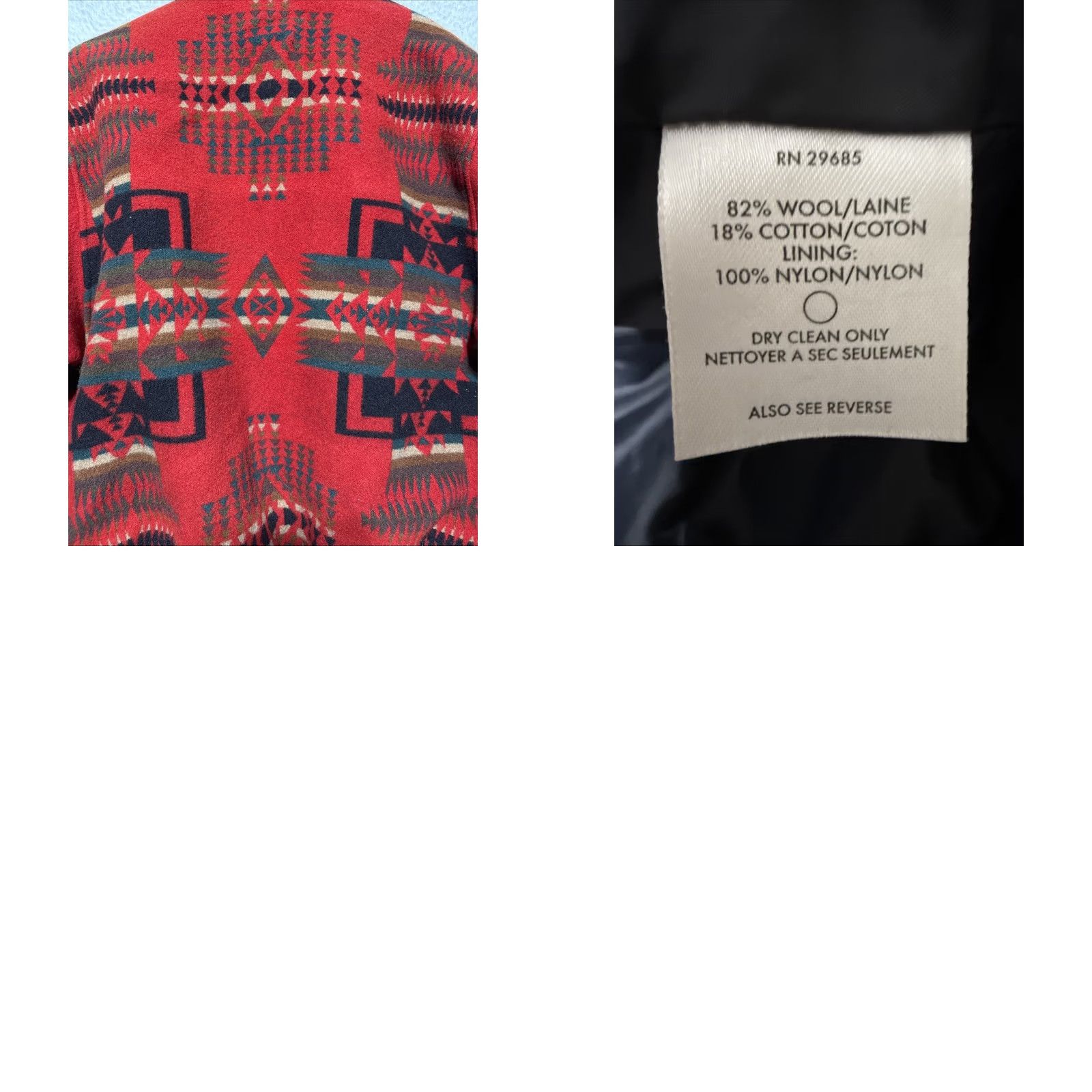 Pendleton VINTAGE Pendleton Red Aztec Print Western Coat Men’s Size L RARE Size US L / EU 52-54 / 3 - 8 Thumbnail