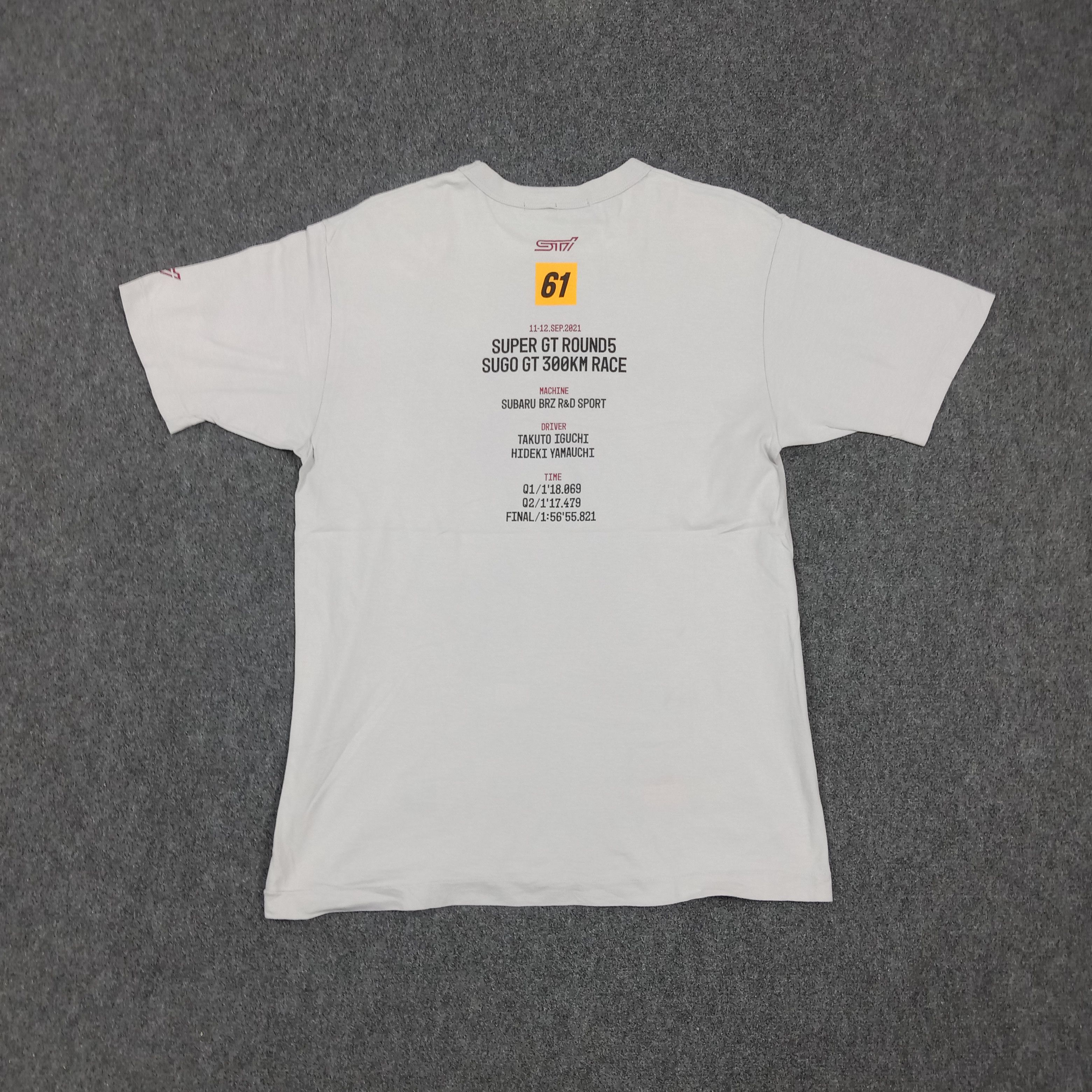 Japanese Brand Subaru STI Super SUGO GT 300 Racing Tshirt C285N53 Size US M / EU 48-50 / 2 - 4 Thumbnail
