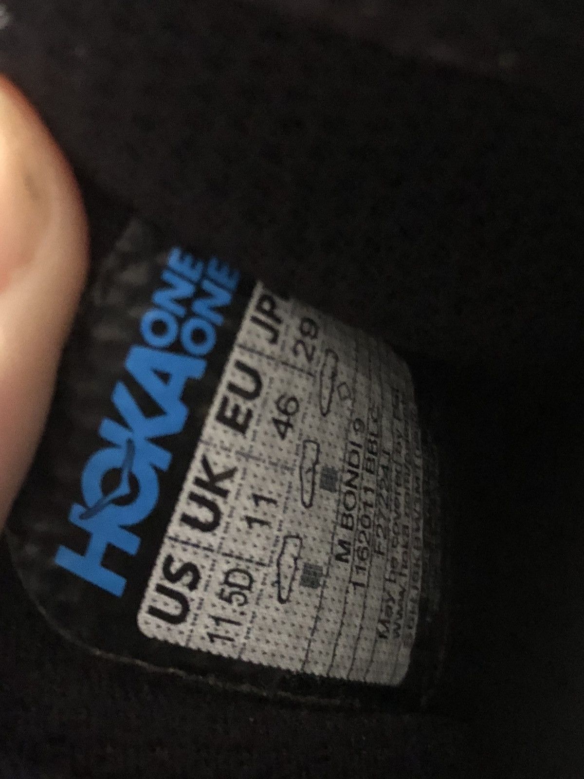 Hoka Hoka One One Bondi 8 Running Shoes Mens Size 11.5 Black Size US 11.5 / EU 44-45 - 15 Thumbnail