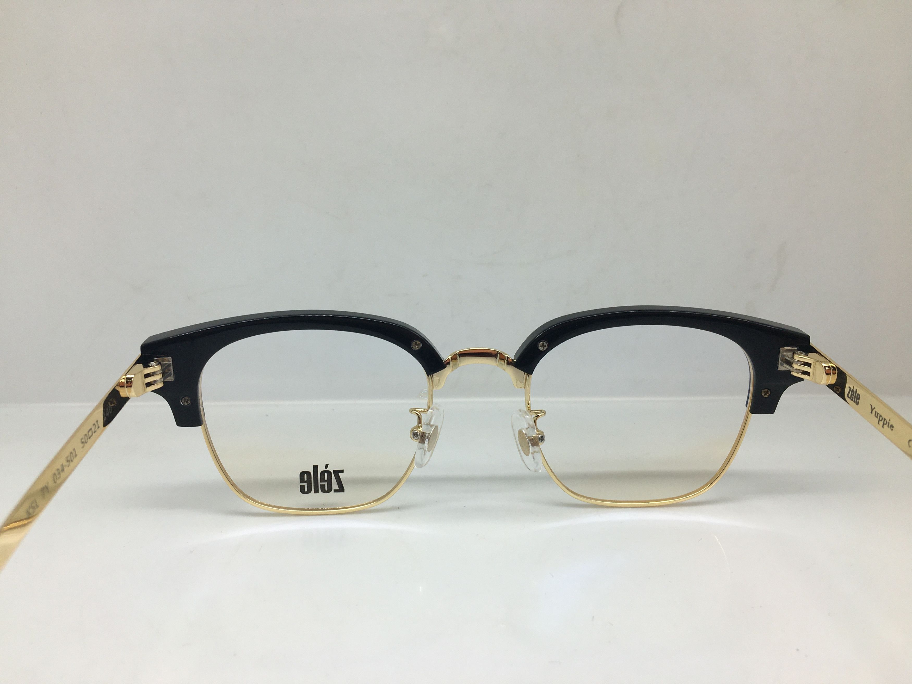Other Zele Gold Black Malcolm X Eyeglasses Frame Size ONE SIZE - 4 Thumbnail