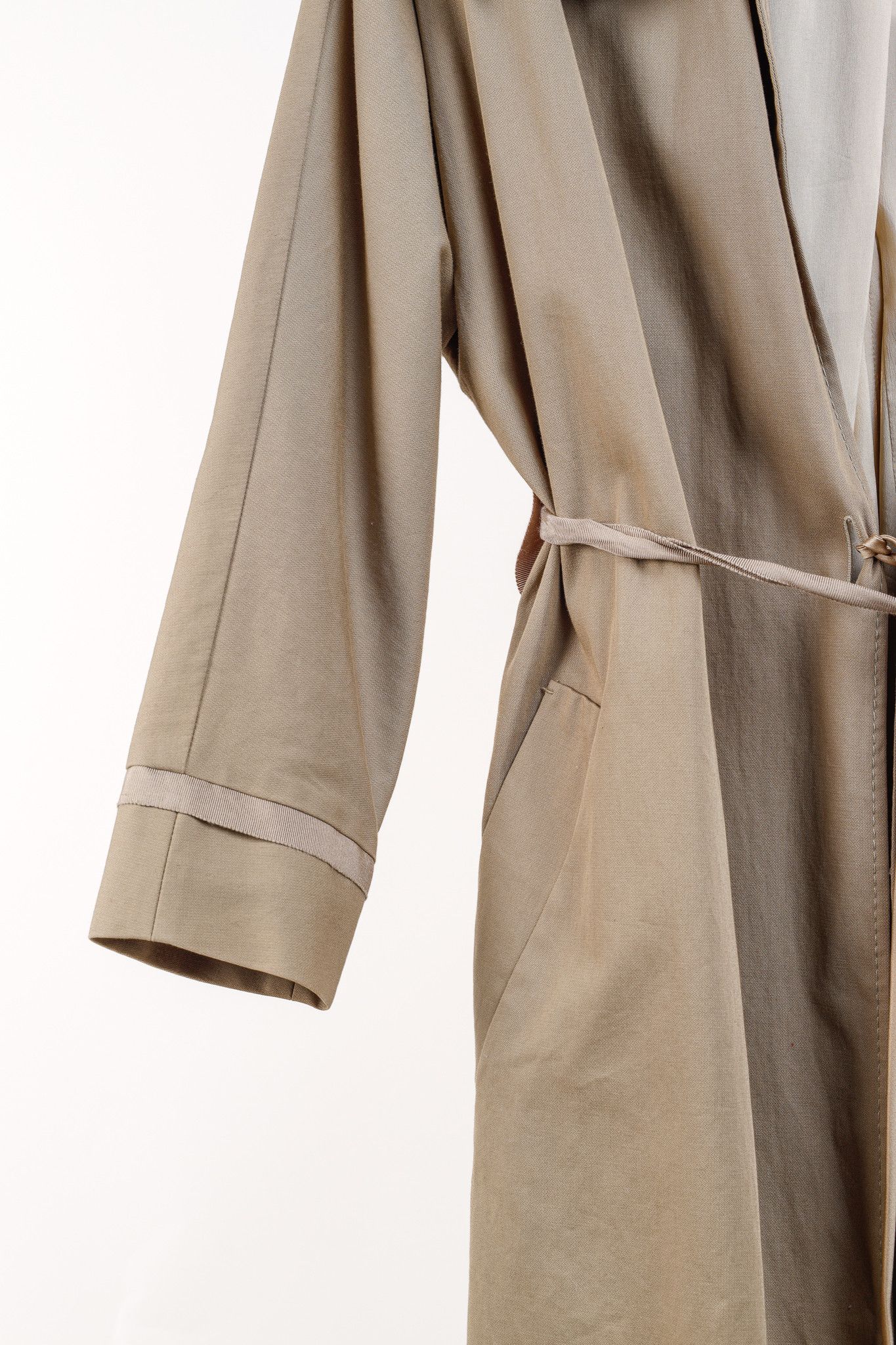 Other Sharon Wauchob Khaki Cotton Twill Tie-Waist Coat Size M / US 6-8 / IT 42-44 - 6 Thumbnail