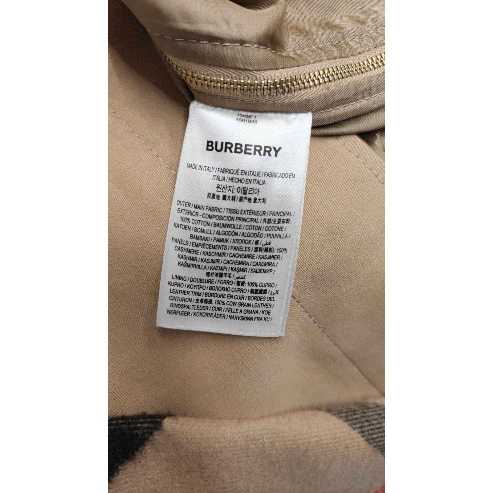 Burberry Burberry Beige Check-Trim Cotton Coat – Size UK10 / M Size M / US 6-8 / IT 42-44 - 5 Thumbnail