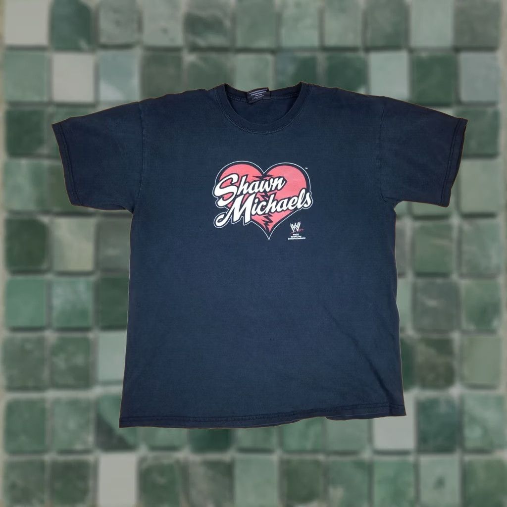 Vintage VINTAGE Shawn Michaels HEARTBREAK WWE BLACK T-SHIRT SZ LARGE Shirt Mens 90s Rock Band USA White? Size US L / EU 52-54 / 3 - 1 Thumbnail