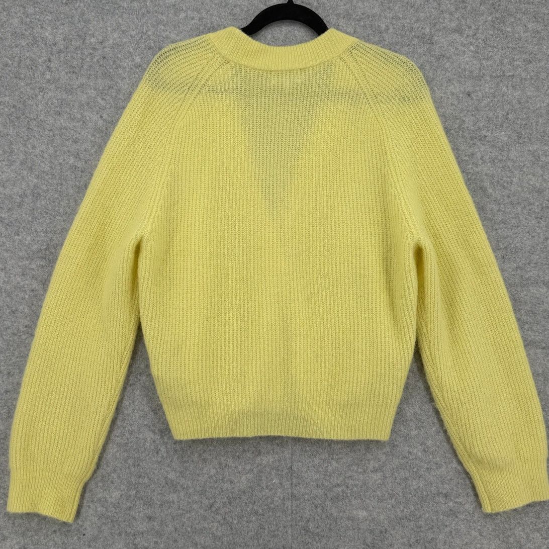 Ganni GANNI Elfin Yellow Jewel Button-Front Alpaca Wool Cardigan Size L / US 10 / IT 46 - 5 Thumbnail