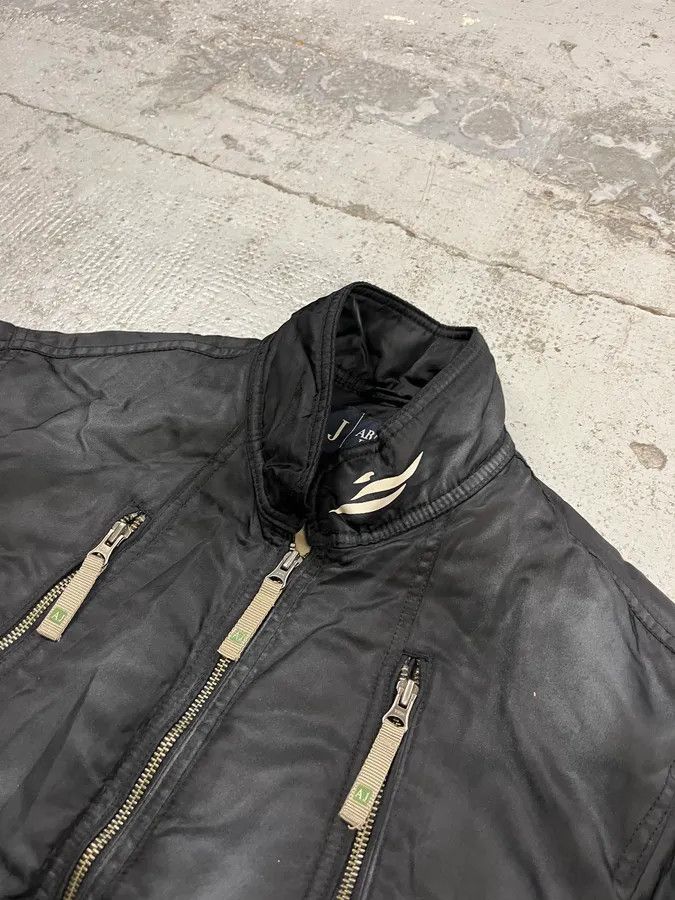 Armani 2000s Armani Aero Black Faded Bomber Jacket Size US M / EU 48-50 / 2 - 5 Thumbnail