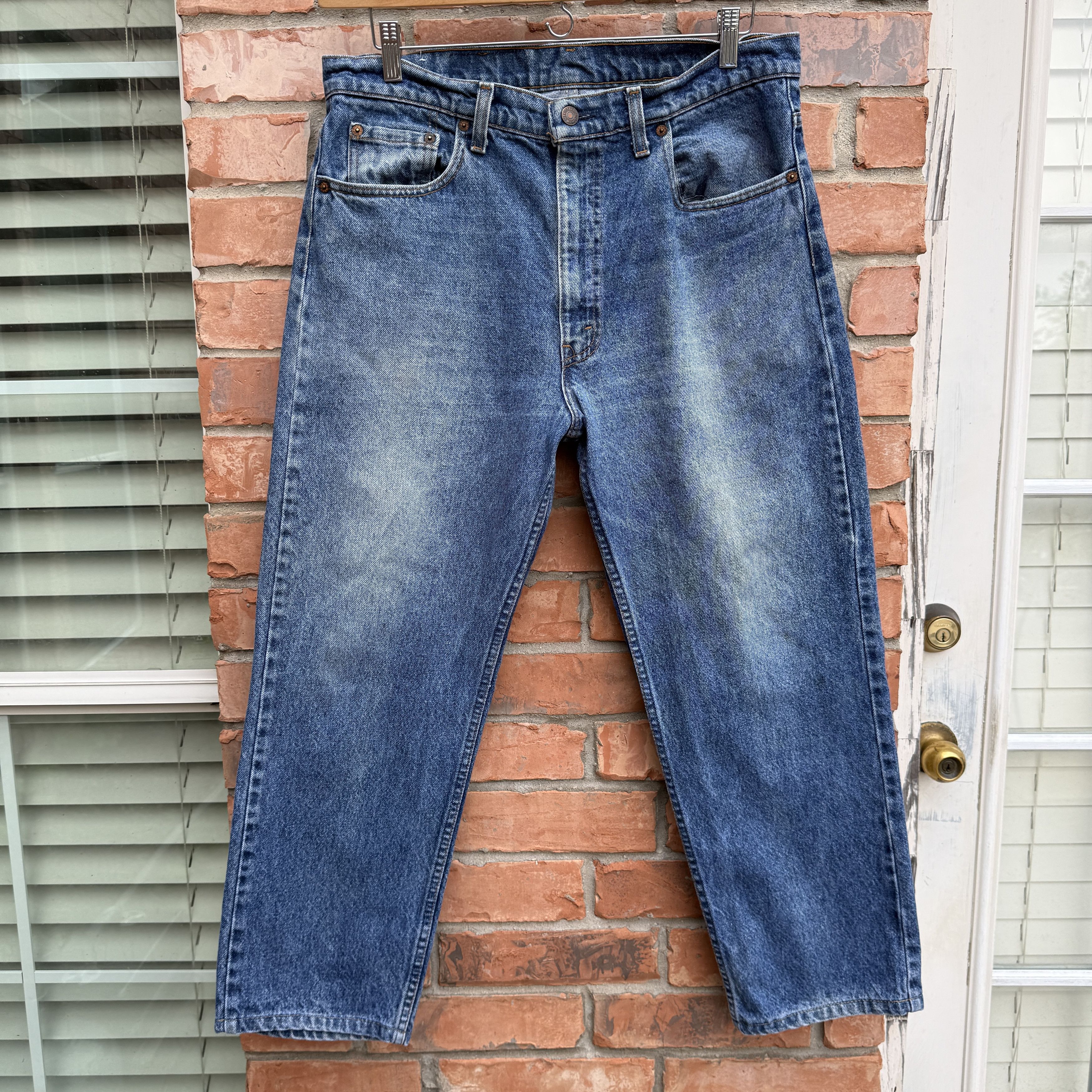 Levi's Vintage 80s Levis 505 Blue Denim Straight Size US 34 / EU 50 - 1 Thumbnail