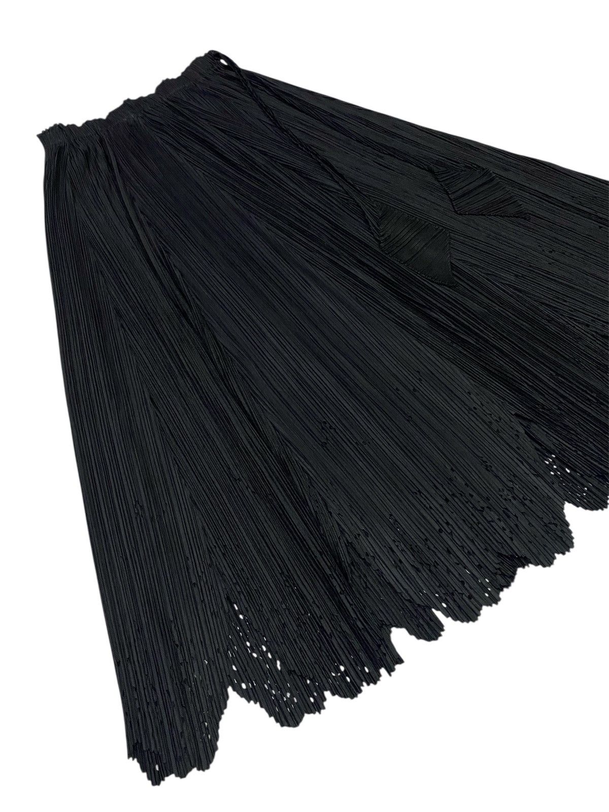 Pleats Please Issey Miyake Pleats Pleats Pleated Black Feathered Hollowed out Rhombus Size 30" / US 8 / IT 44 - 17 Thumbnail