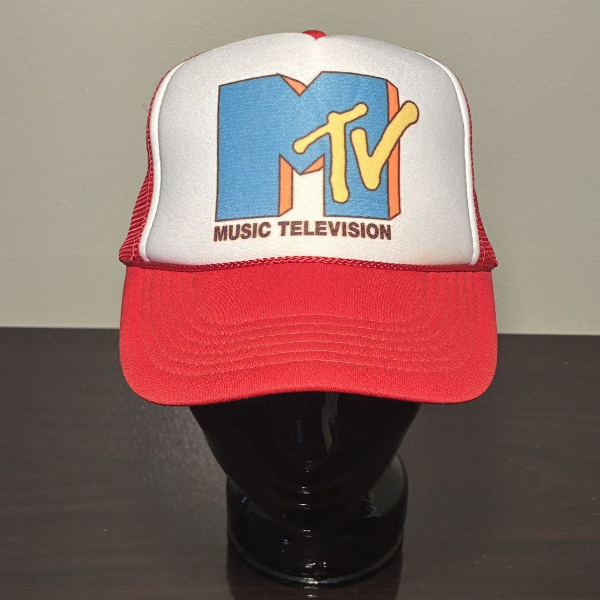 Mtv 90s MTV Music Television red trucker hat Size ONE SIZE - 1 Thumbnail