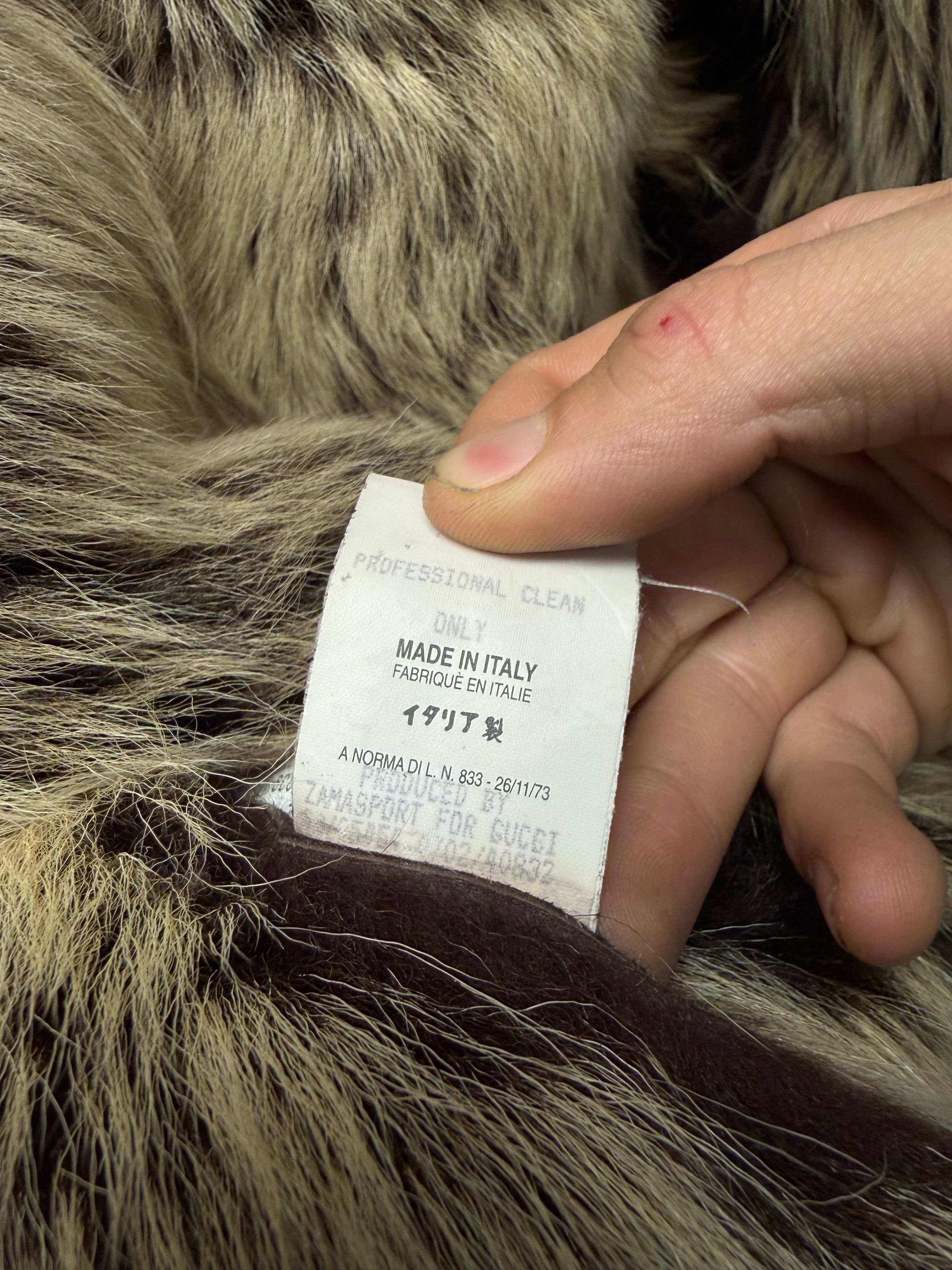 Gucci AW1998 Gucci by Tom Ford Genuine Fox Fur Oversized Brown Suede Coat Size S / US 4 / IT 40 - 6 Thumbnail