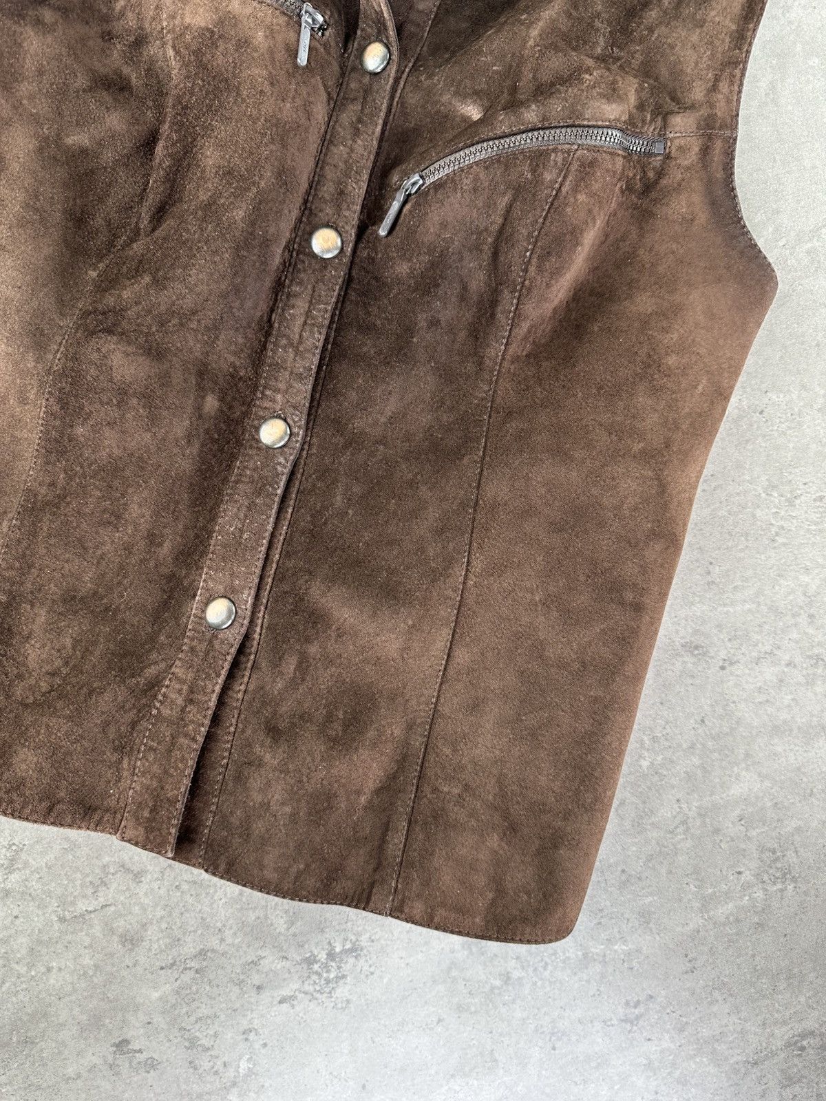 Japanese Brand Vintage Suede Vest Size S / US 4 / IT 40 - 6 Thumbnail