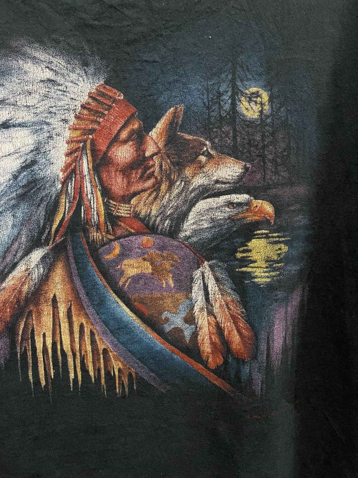 Vintage Vintage 3D Emblem Native American Chief🔥🔥🔥 Size US XXL / EU 58 / 5 - 4 Thumbnail