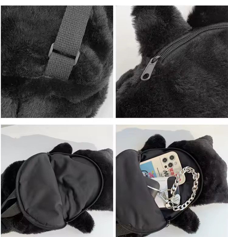 Japanese Brand Skull Gothic Punk Cartoon Plush Backpack Size ONE SIZE - 10 Thumbnail