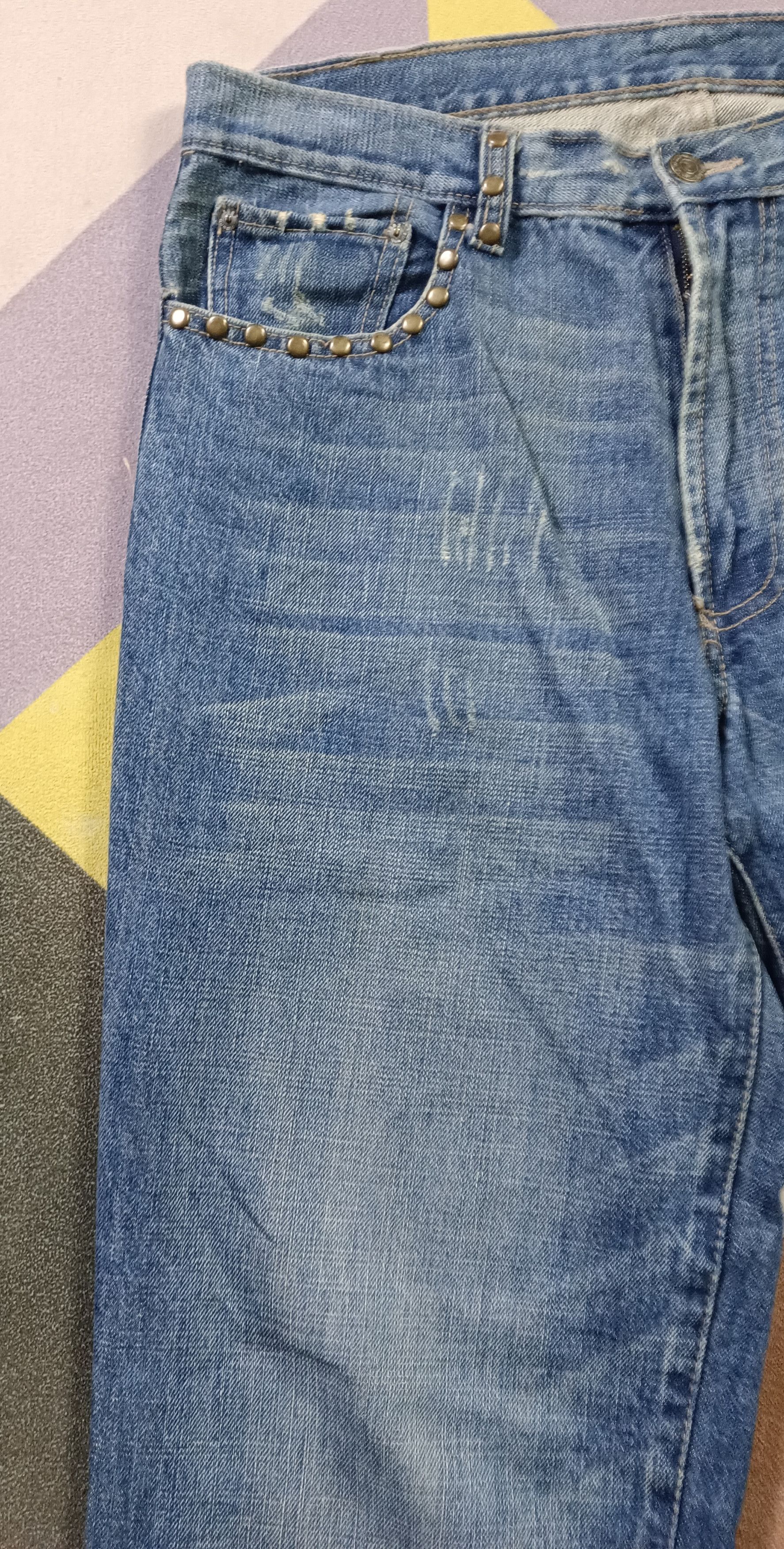 JNCO × Japanese Brand × Le Grande Bleu (L.G.B.) Vintage💥 Quadro Sarhan embroidered dragon Size US 34 / EU 50 - 14 Thumbnail