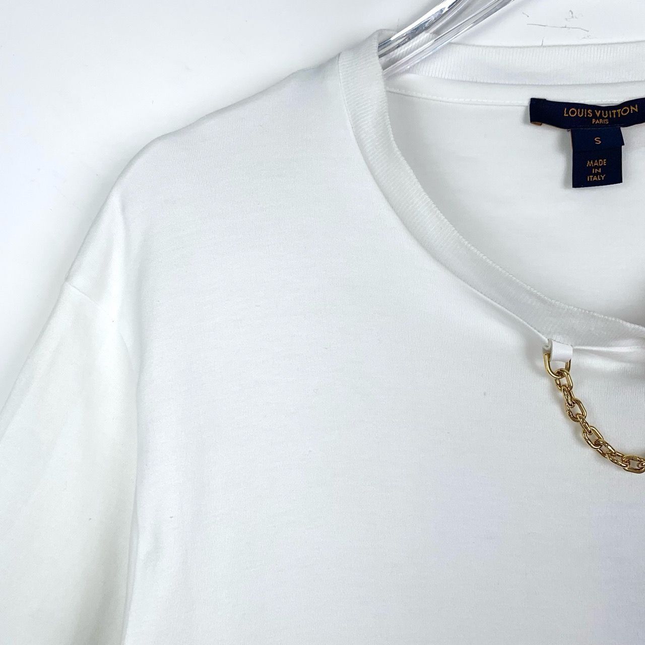 Louis Vuitton Louis Vuitton Lv 22 Collection Chain-Decorated Round-Neck Wh Size US S / EU 44-46 / 1 - 6 Thumbnail