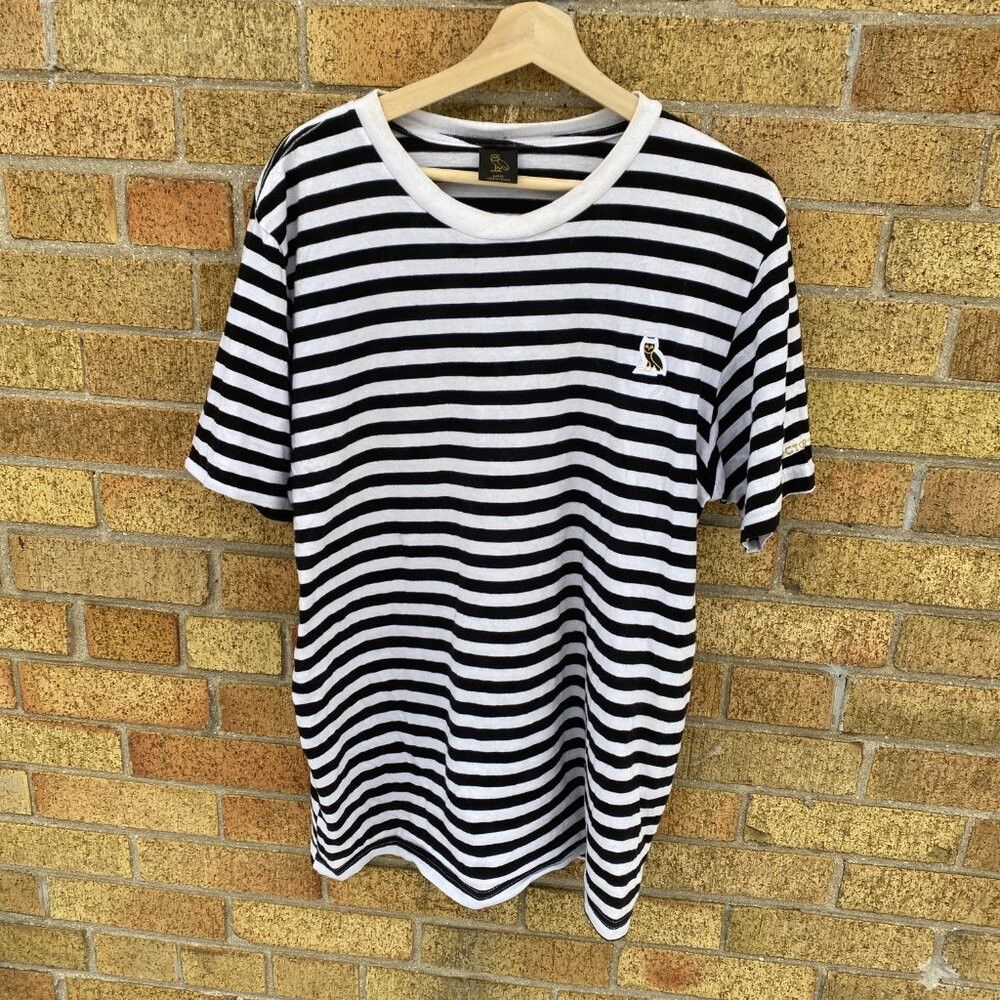 October's Very Own Octobers Very Own Striped T Shirt Large OVO Shirt Size US L / EU 52-54 / 3 - 3 Thumbnail
