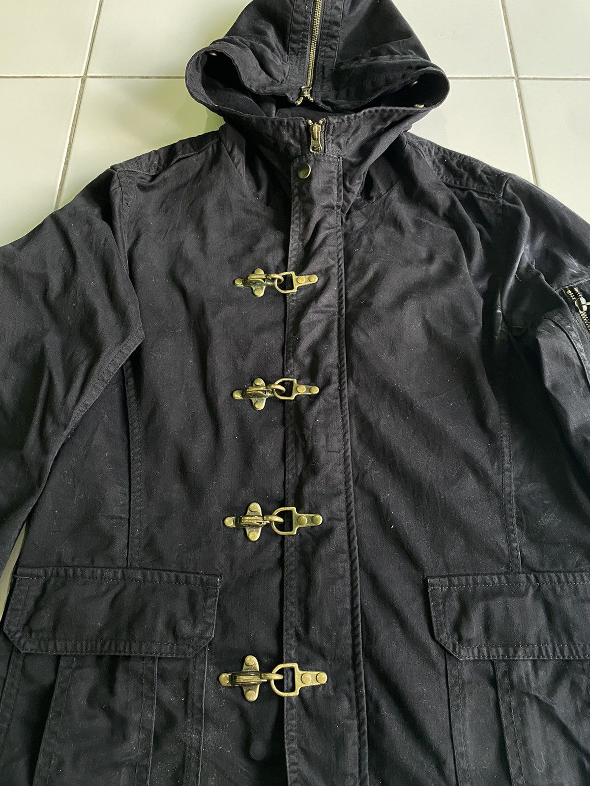 Issey Miyake × Tete Homme Vintage Tete Homme Hoodie Black Jacket Size US L / EU 52-54 / 3 - 3 Thumbnail