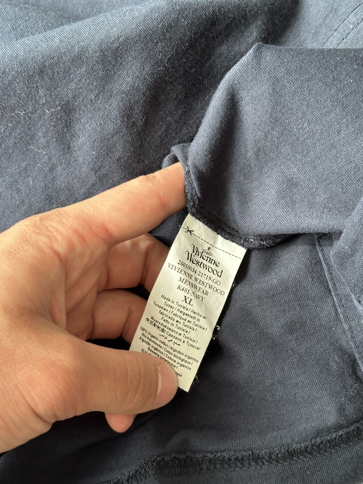 Vivienne Westwood Vivienne Westwood Tee Logo Dark Blue Size US XL / EU 56 / 4 - 6 Thumbnail