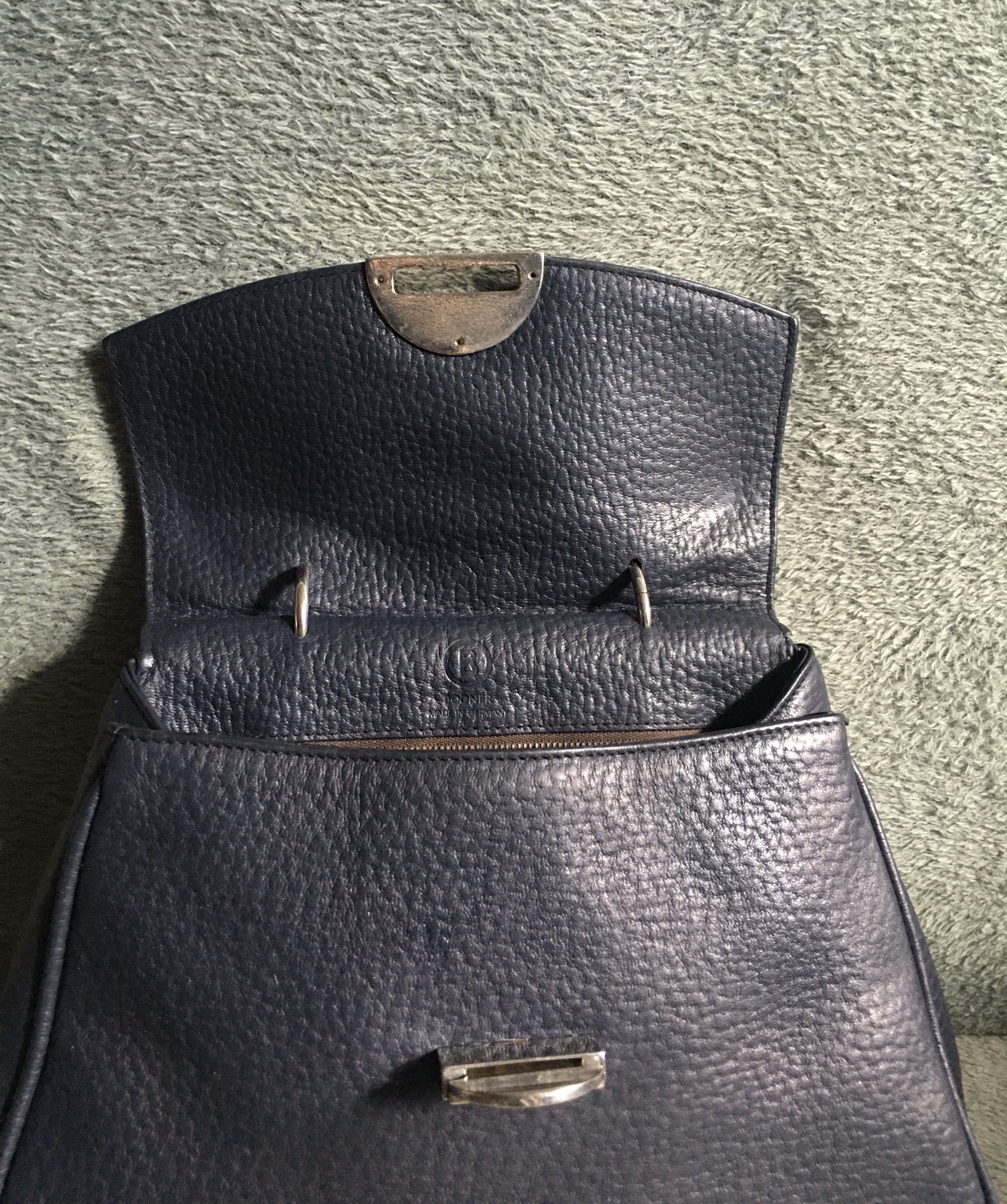 Bogner Bogner Blue Leather Bag Handbag Size ONE SIZE - 6 Thumbnail