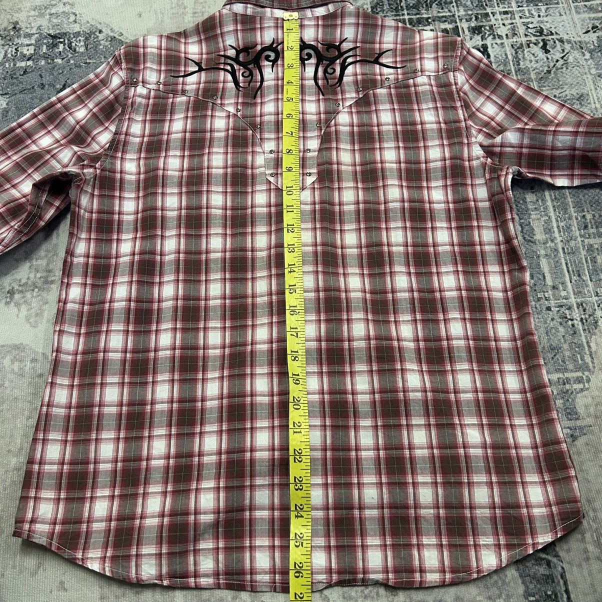 Japanese Brand Y2k Tattoo Embroidery Flannel Size US L / EU 52-54 / 3 - 20 Thumbnail