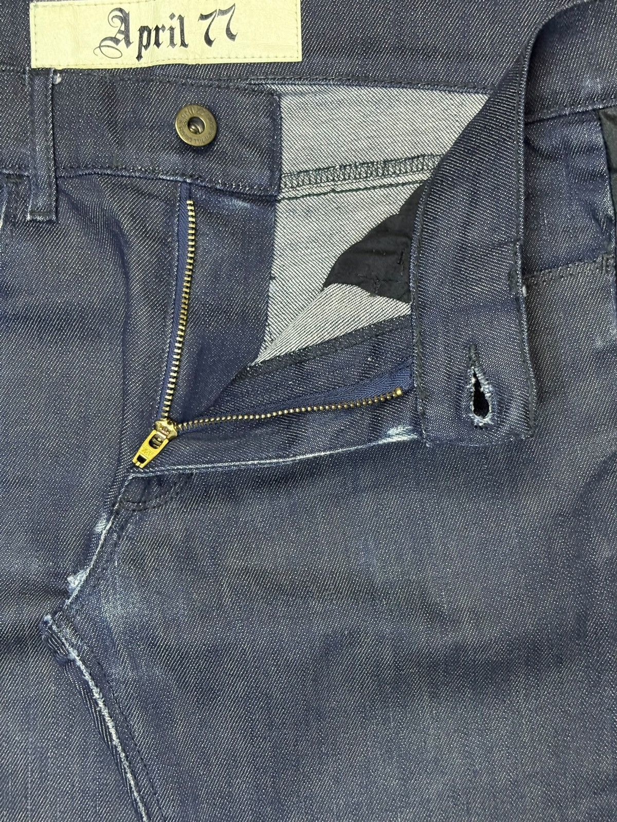 Japanese Brand Vintage April 77 Waxed Denim Size 30" / US 8 / IT 44 - 9 Thumbnail