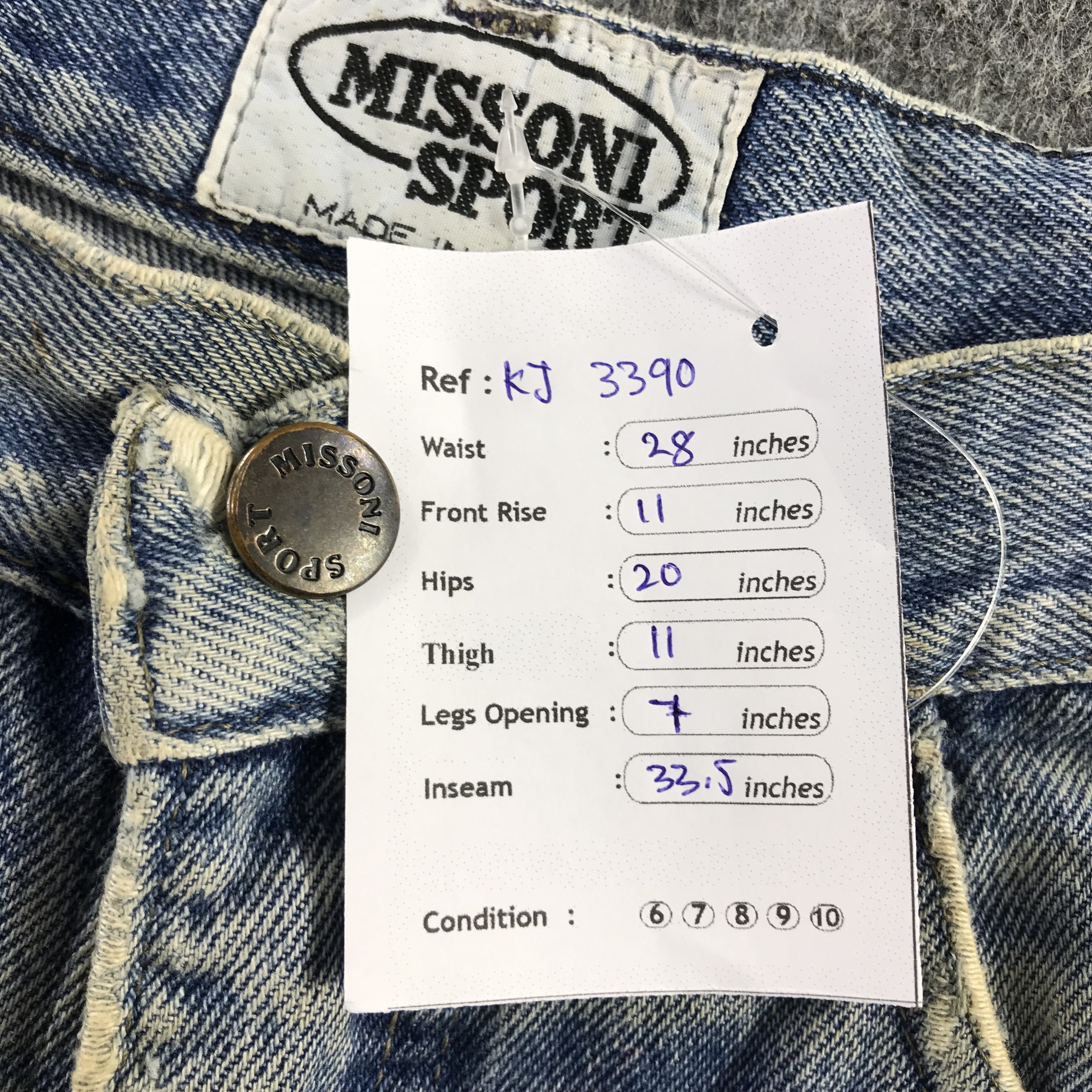 Missoni Vintage 90's Missoni Sport Jeans Light Wash Denim KJ3390 Size US 28 / EU 44 - 11 Thumbnail