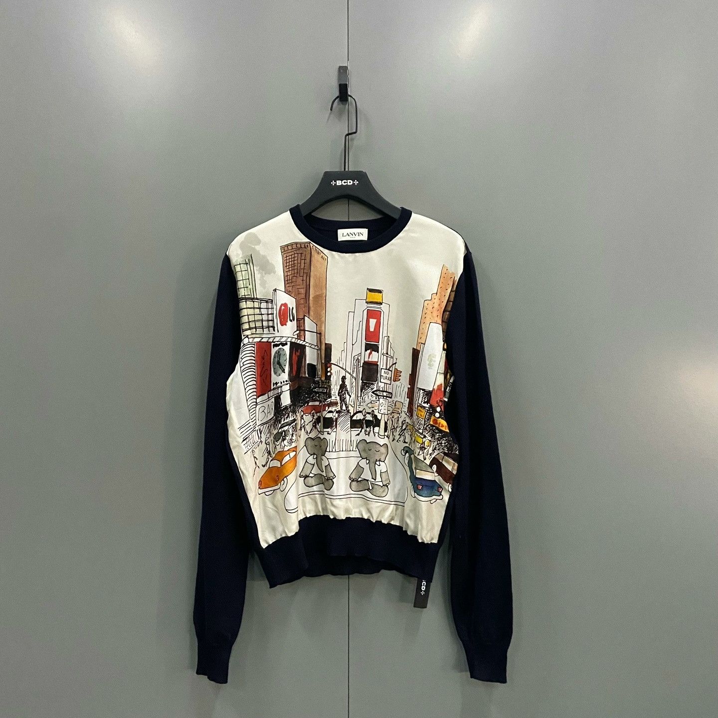 Lanvin LANVIN City Elephant Knit Sweater Size US XL / EU 56 / 4 - 1 Thumbnail